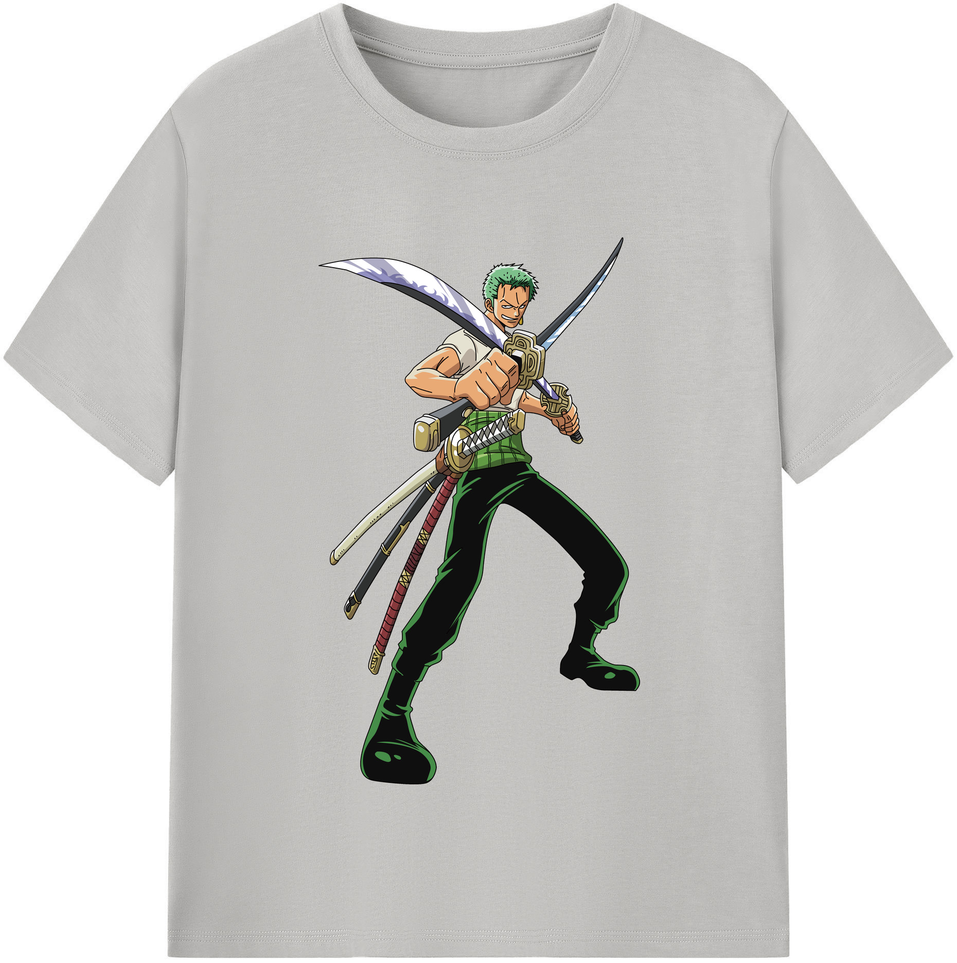 ワンピース ロロノア・ゾロ ONE PIECE Roronoa Zoro レディースカジュアルプリントTシャツ（綿100％）