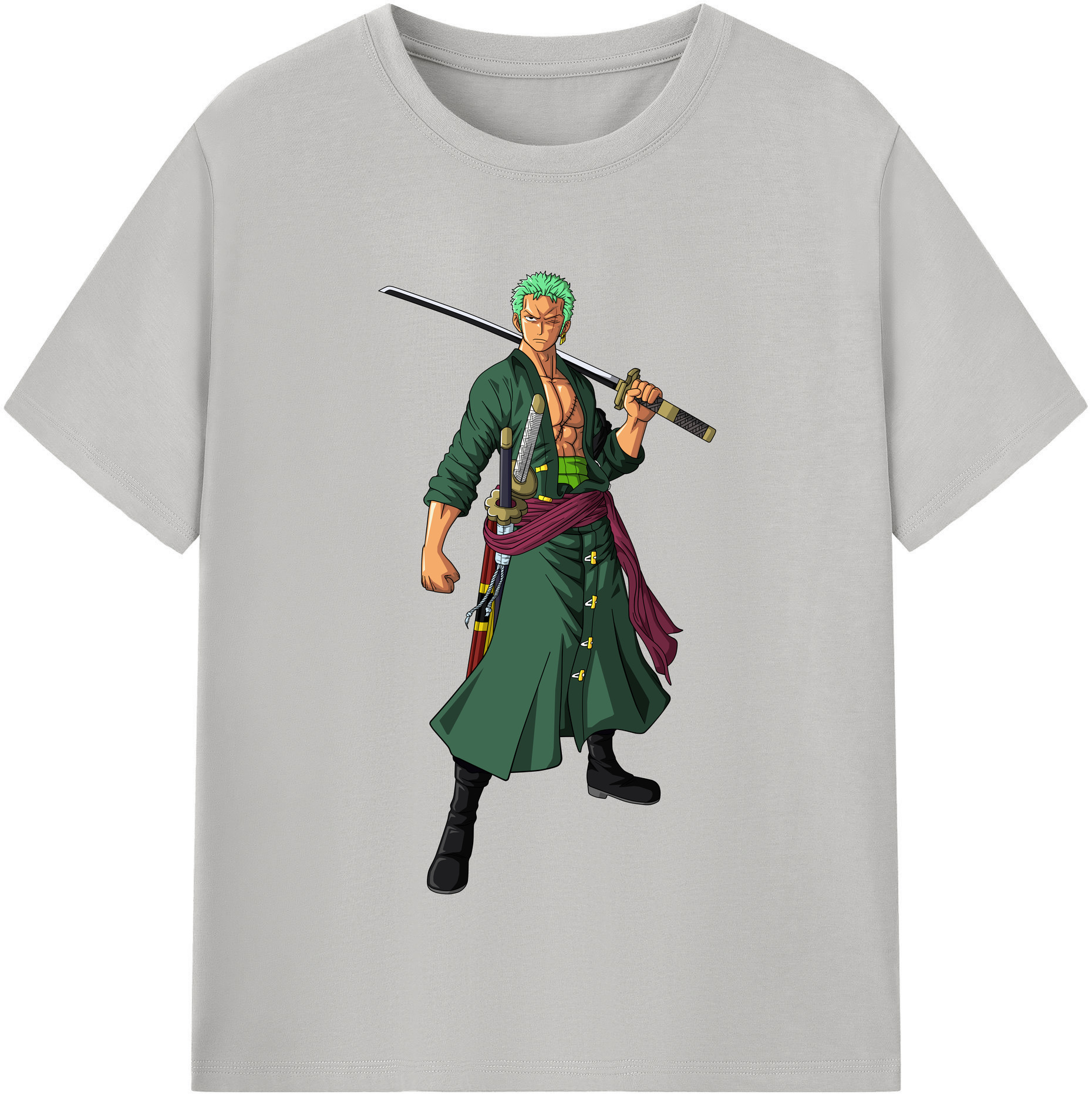 ワンピース ロロノア・ゾロ ONE PIECE Roronoa Zoro レディースカジュアルプリントTシャツ（綿100％）