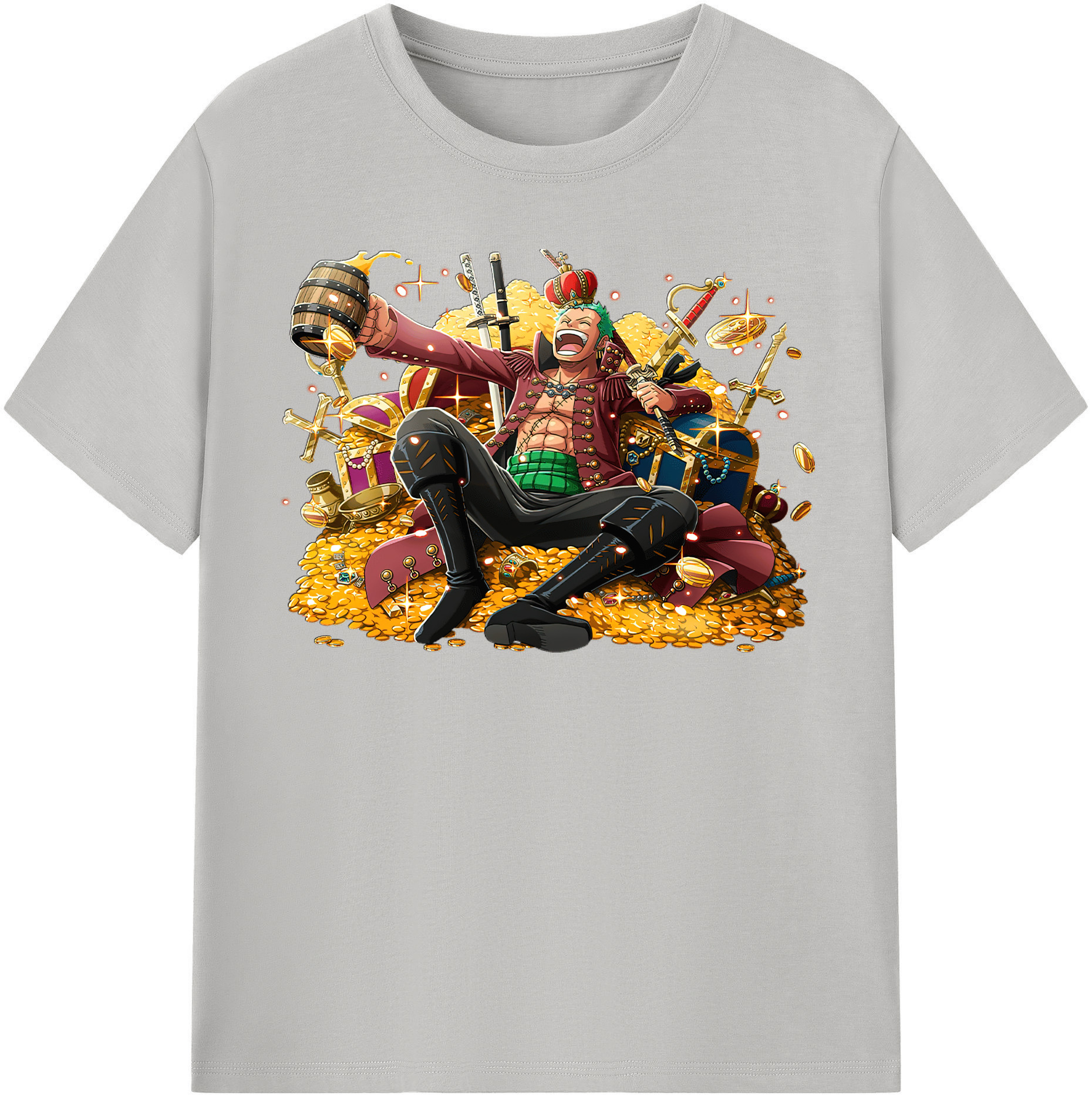 ワンピース ロロノア・ゾロ ONE PIECE Roronoa Zoro レディースカジュアルプリントTシャツ（綿100％）