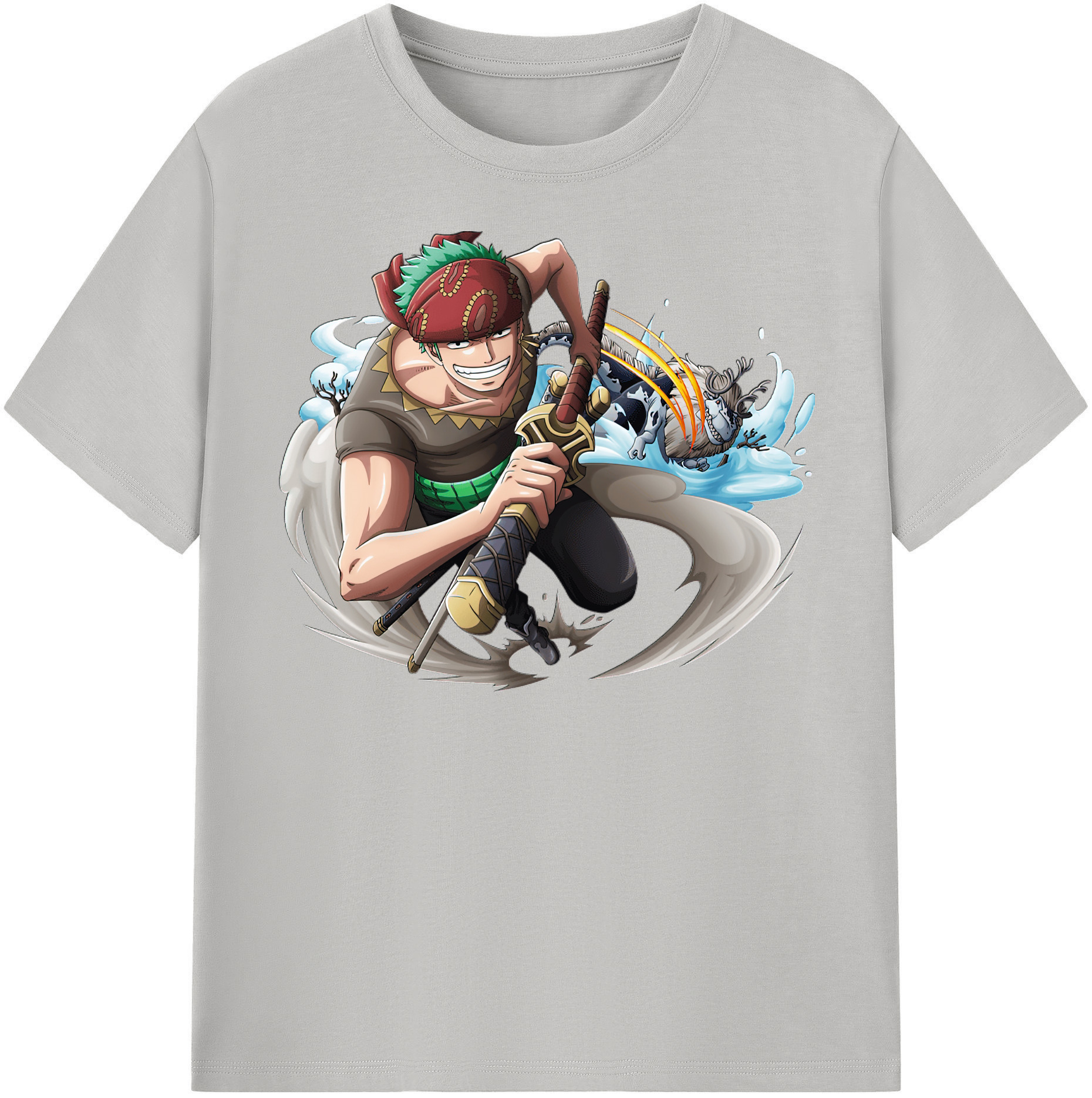ワンピース ロロノア・ゾロ ONE PIECE Roronoa Zoro レディースカジュアルプリントTシャツ（綿100％）