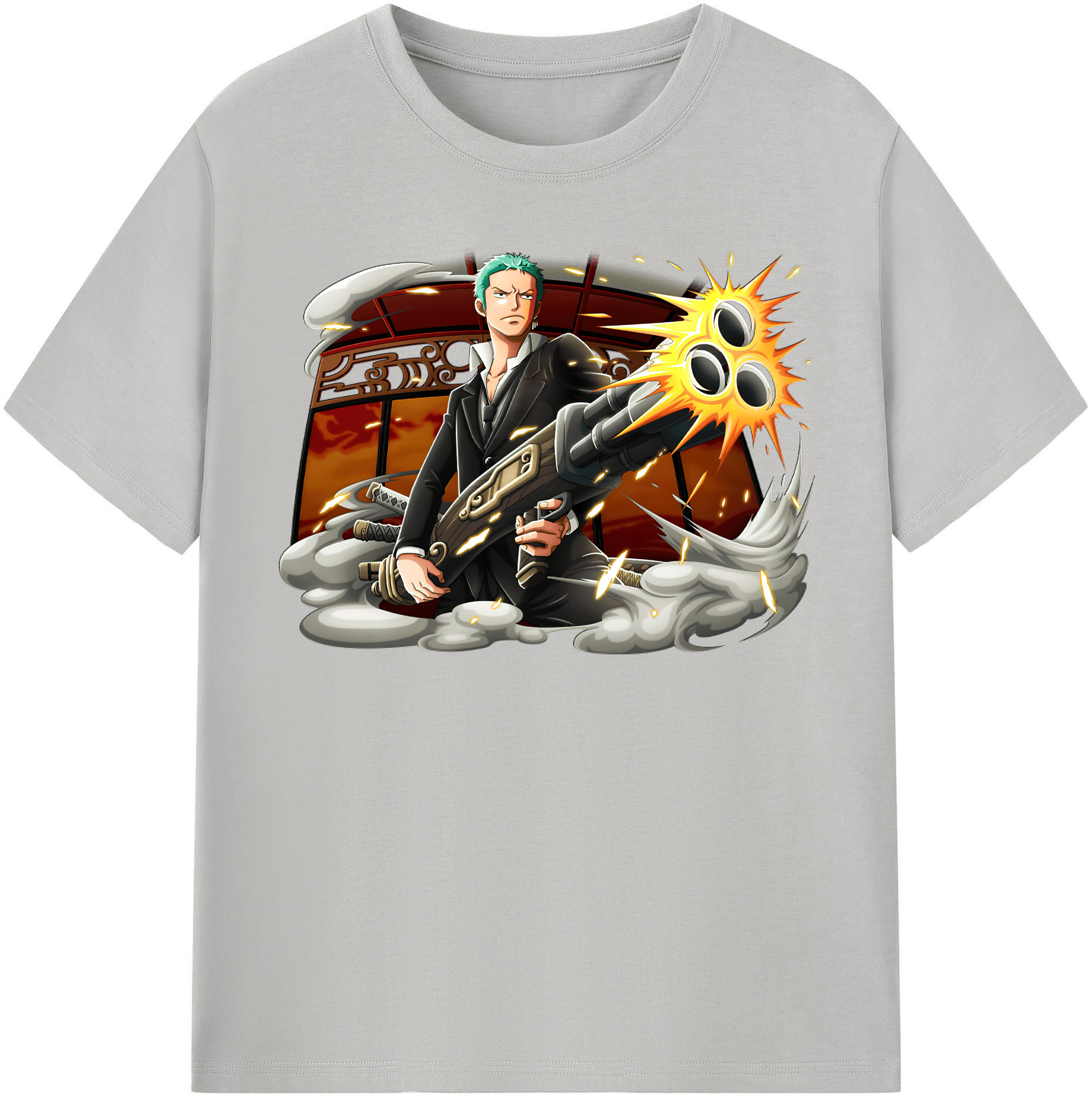 ワンピース ロロノア・ゾロ ONE PIECE Roronoa Zoro レディースカジュアルプリントTシャツ（綿100％）