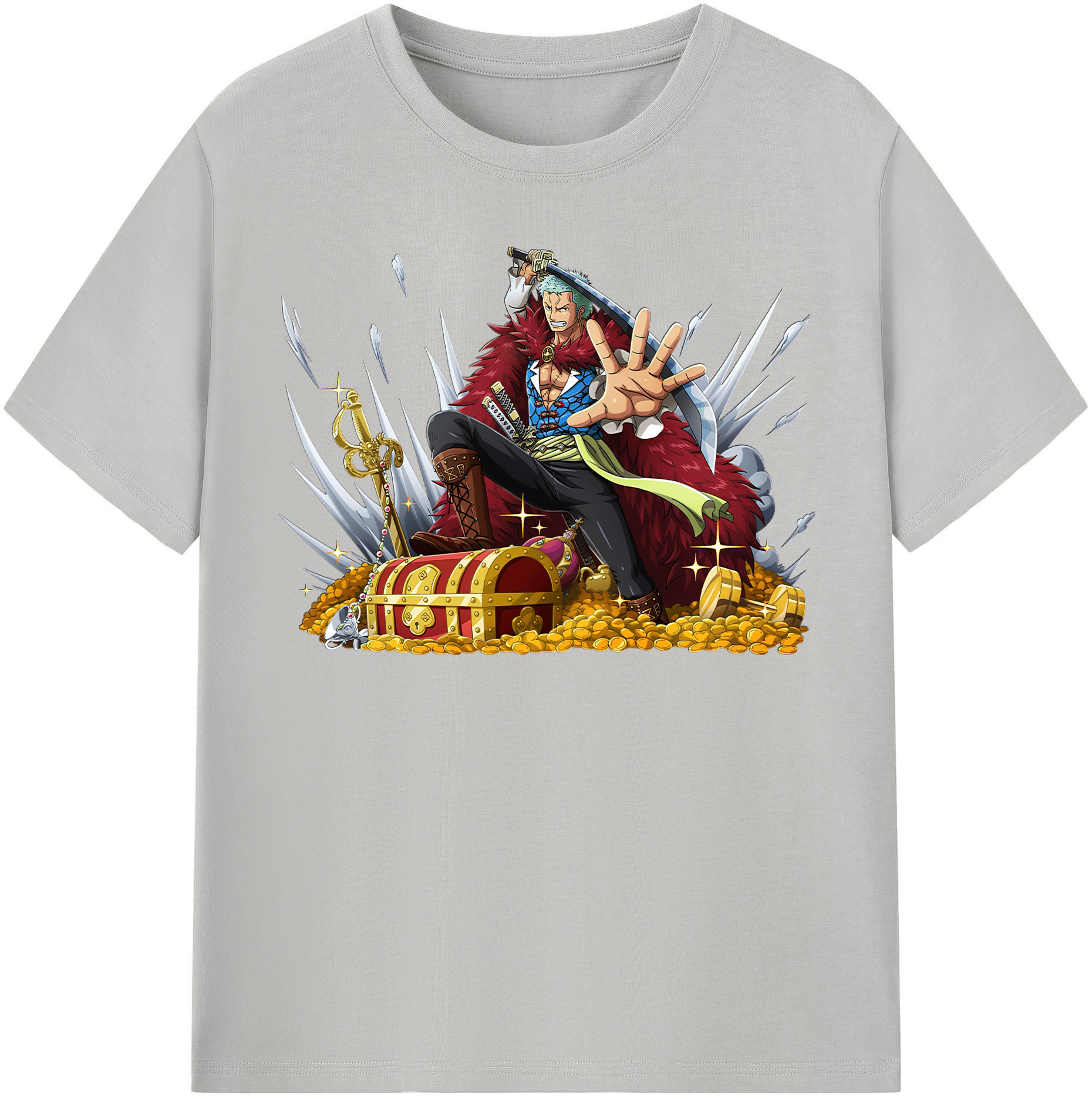 ワンピース ロロノア・ゾロ ONE PIECE Roronoa Zoro レディースカジュアルプリントTシャツ（綿100％）