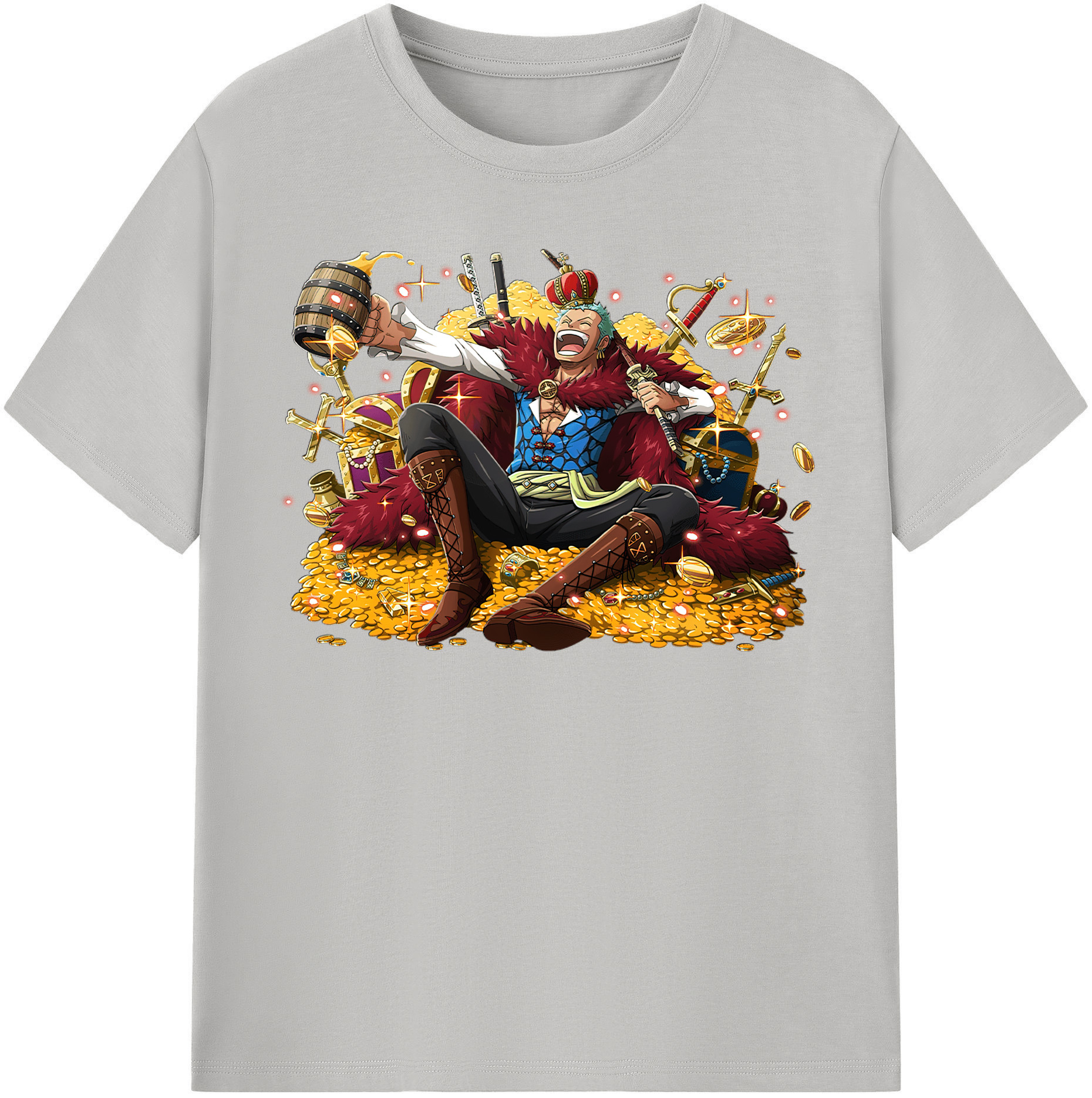 ワンピース ロロノア・ゾロ ONE PIECE Roronoa Zoro レディースカジュアルプリントTシャツ（綿100％）