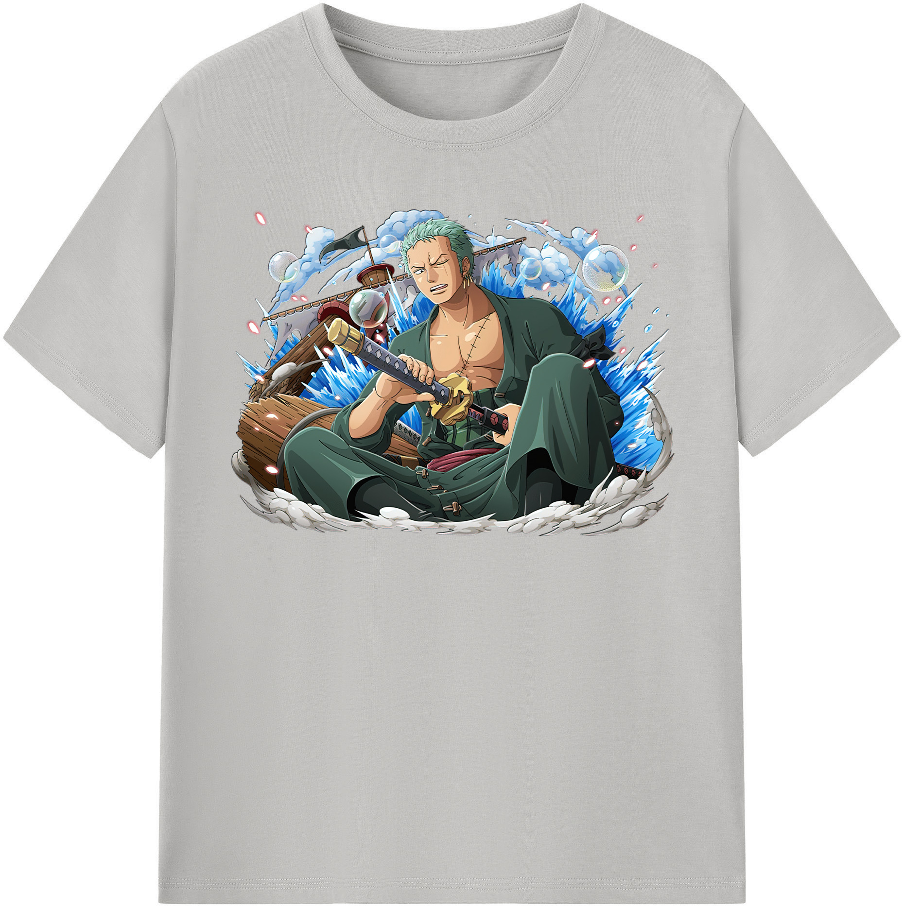 ワンピース ロロノア・ゾロ ONE PIECE Roronoa Zoro レディースカジュアルプリントTシャツ（綿100％）