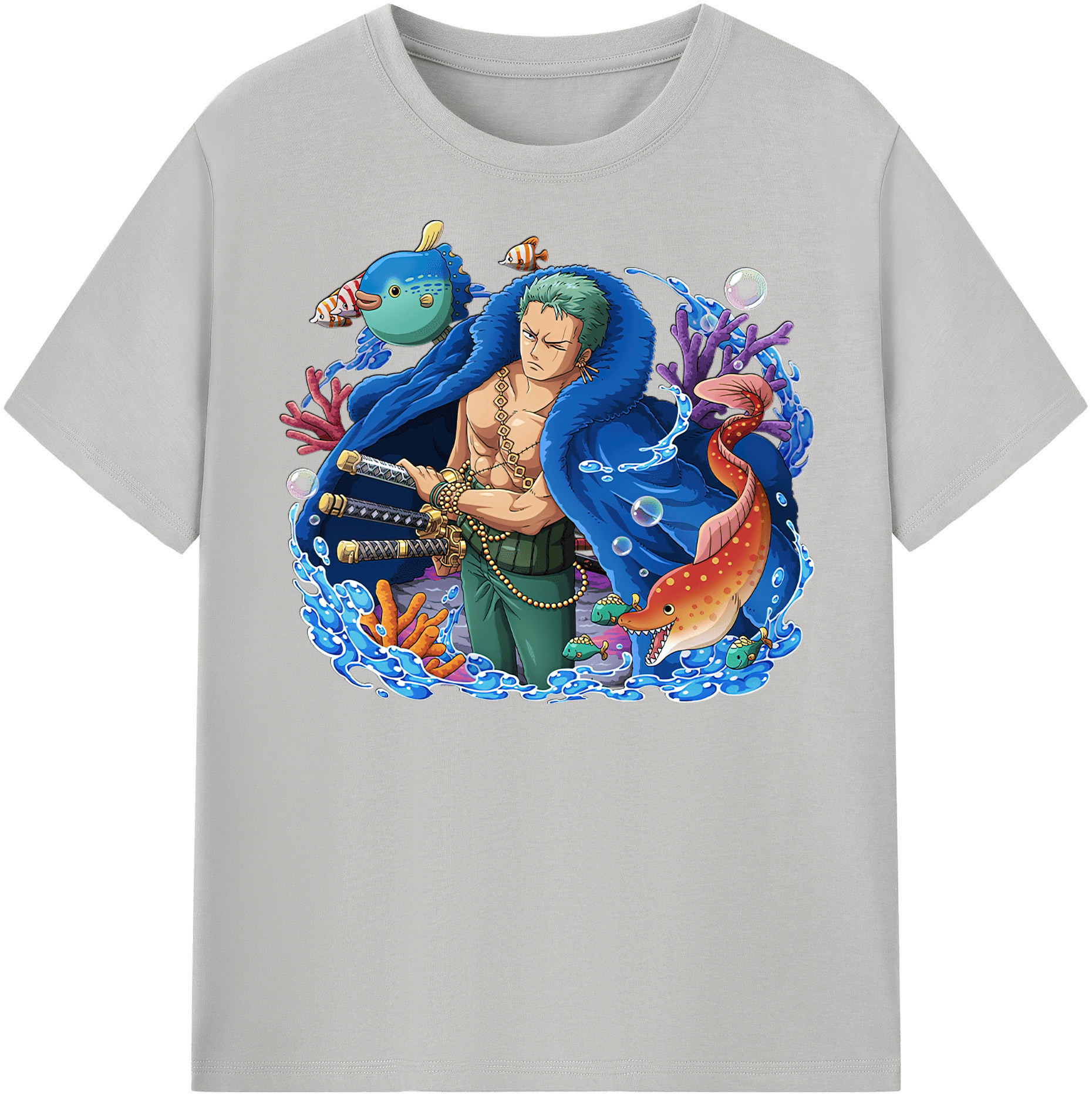 ワンピース ロロノア・ゾロ ONE PIECE Roronoa Zoro レディースカジュアルプリントTシャツ（綿100％）