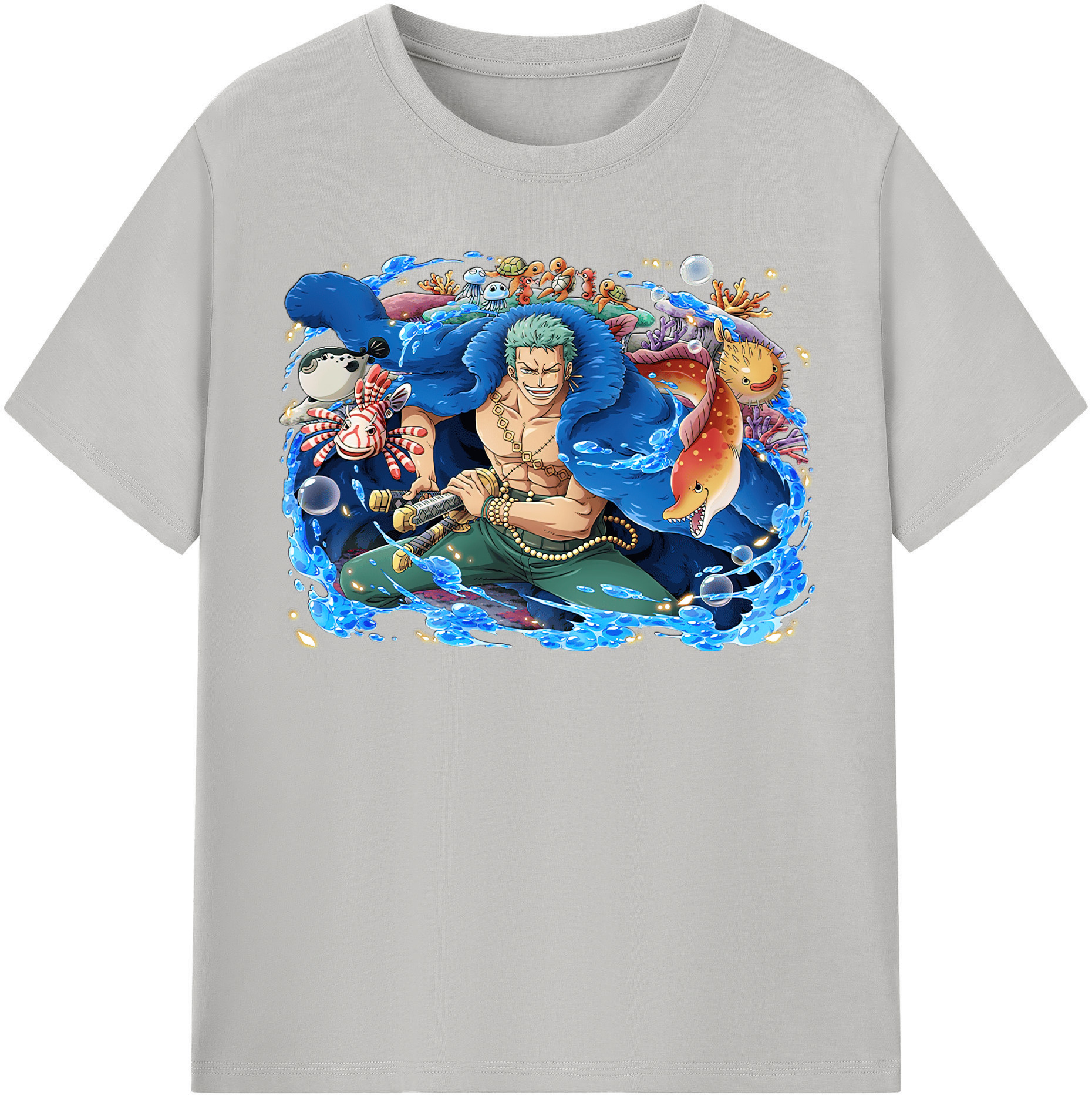 ワンピース ロロノア・ゾロ ONE PIECE Roronoa Zoro レディースカジュアルプリントTシャツ（綿100％）