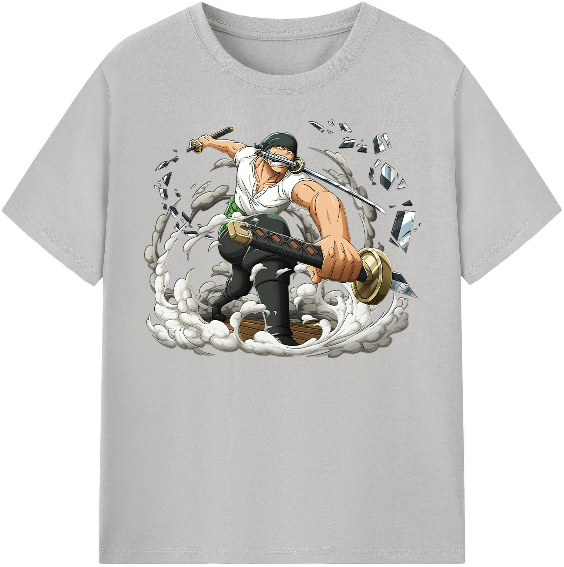 ワンピース ロロノア・ゾロ ONE PIECE Roronoa Zoro レディースカジュアルプリントTシャツ（綿100％）