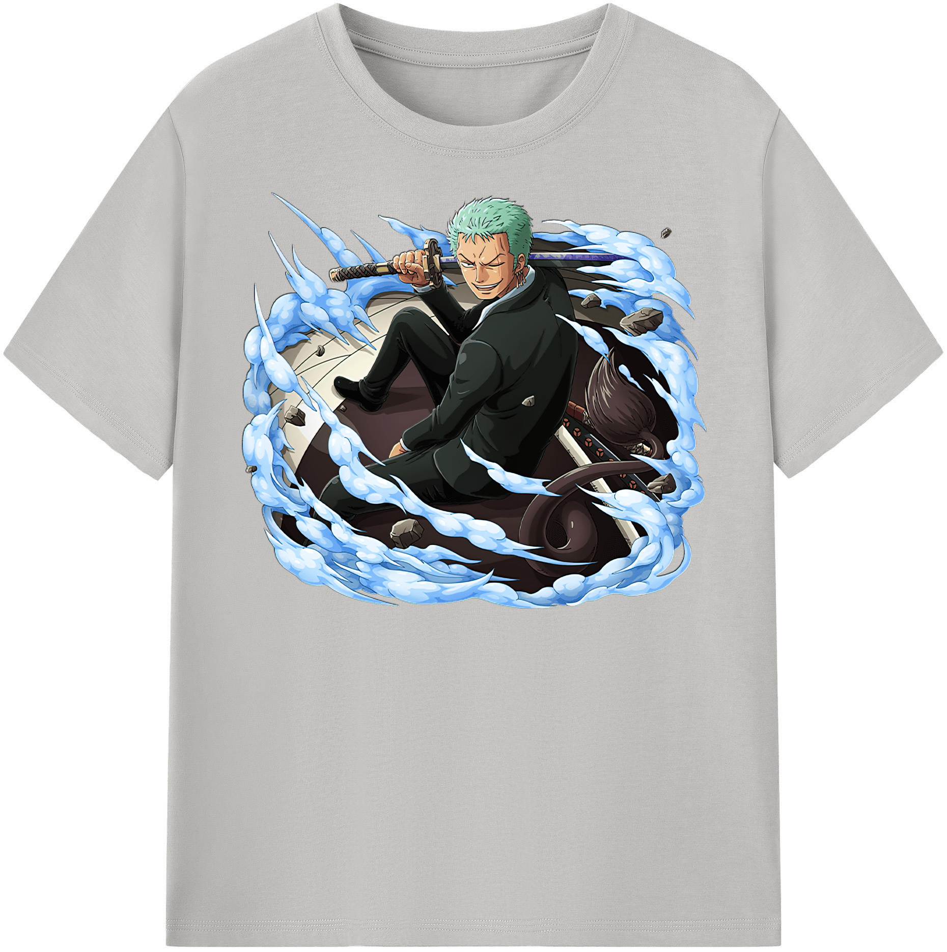 ワンピース ロロノア・ゾロ ONE PIECE Roronoa Zoro レディースカジュアルプリントTシャツ（綿100％）