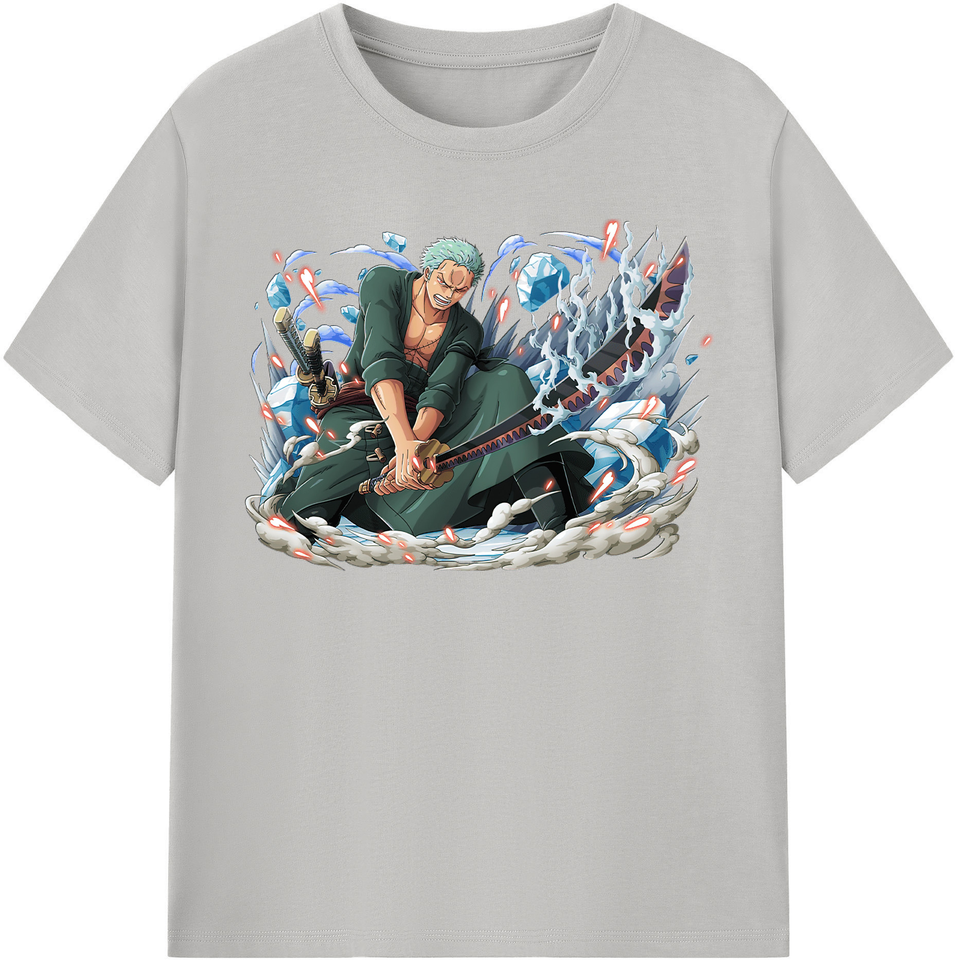 ワンピース ロロノア・ゾロ ONE PIECE Roronoa Zoro レディースカジュアルプリントTシャツ（綿100％）
