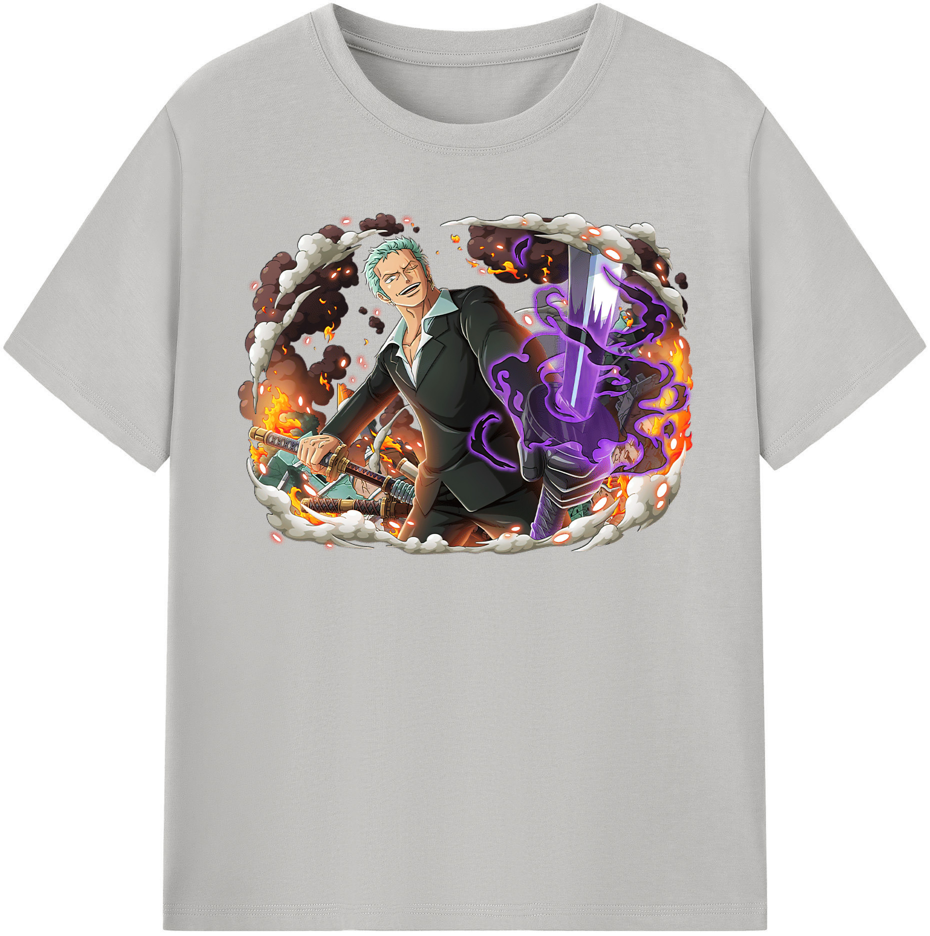 ワンピース ロロノア・ゾロ ONE PIECE Roronoa Zoro レディースカジュアルプリントTシャツ（綿100％）