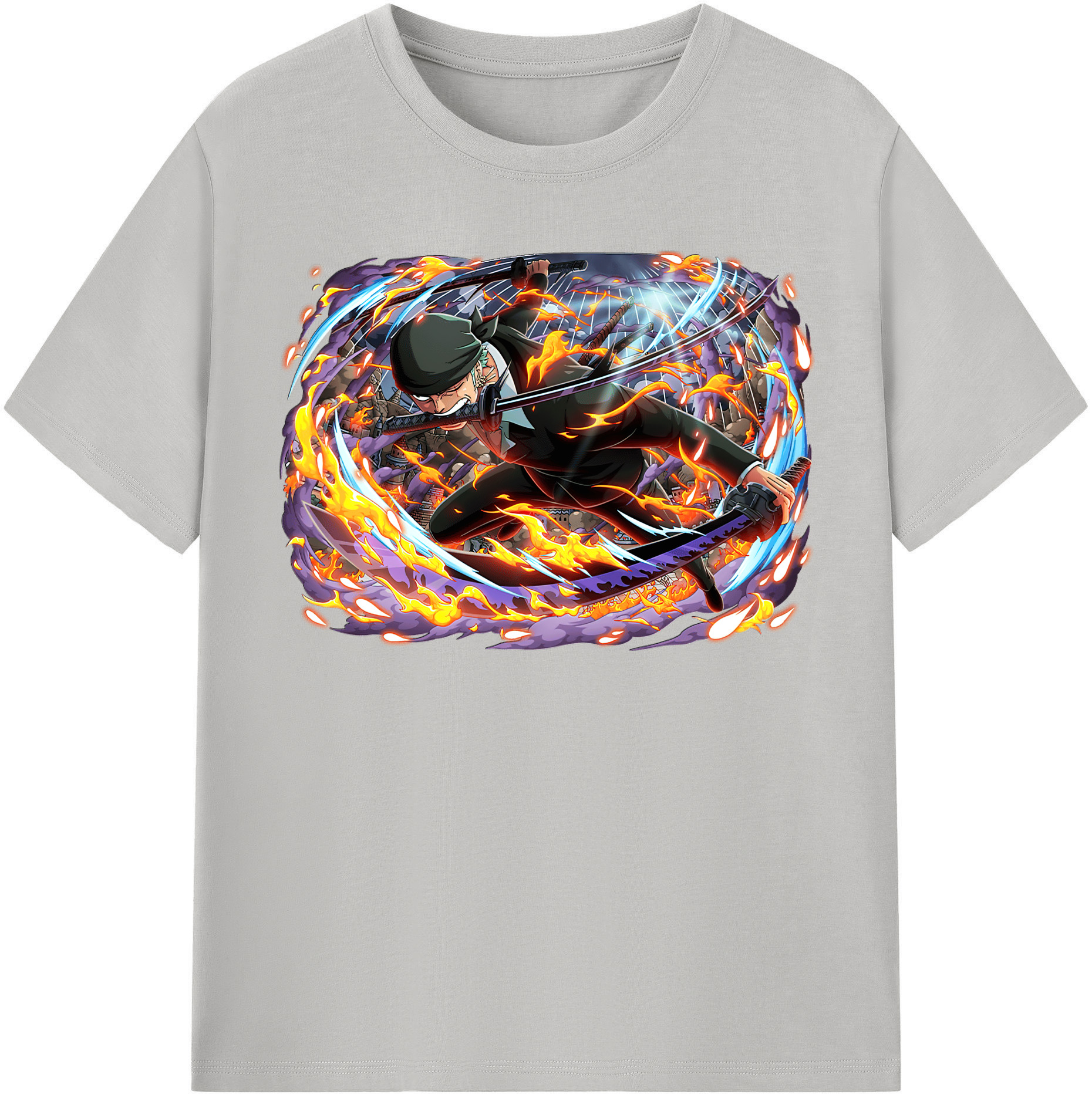 ワンピース ロロノア・ゾロ ONE PIECE Roronoa Zoro レディースカジュアルプリントTシャツ（綿100％）
