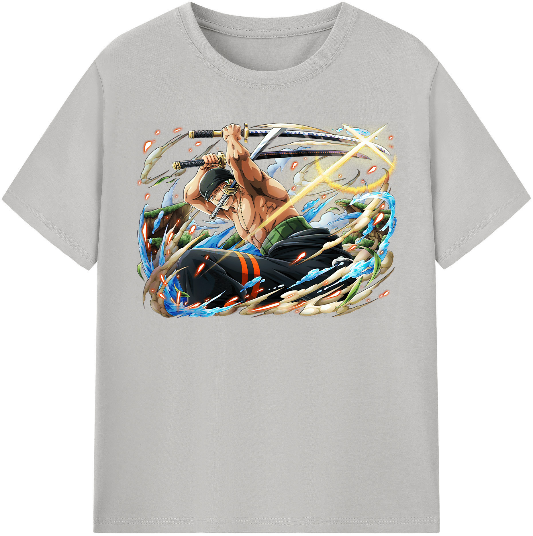 ワンピース ロロノア・ゾロ ONE PIECE Roronoa Zoro レディースカジュアルプリントTシャツ（綿100％）