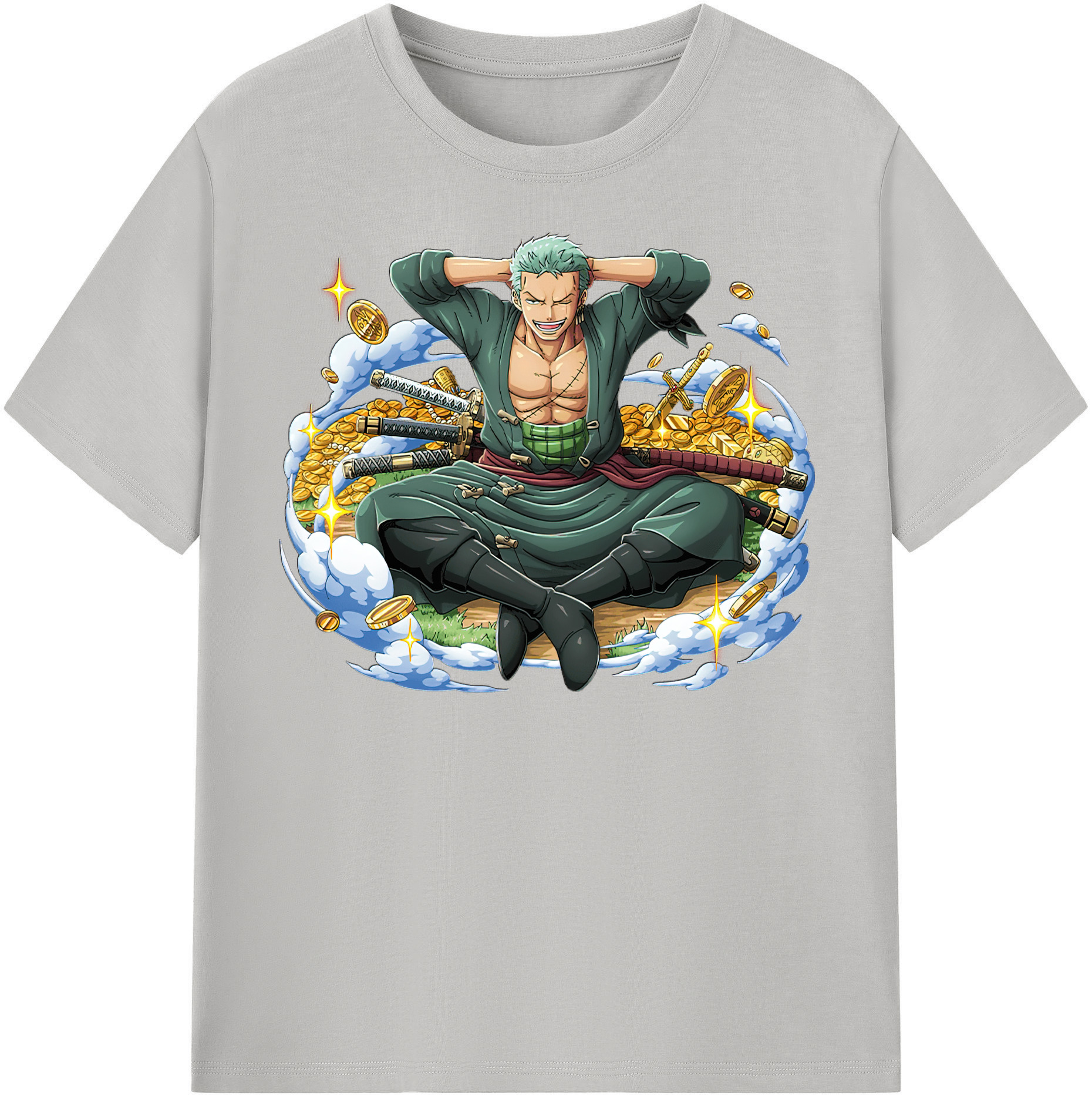 ワンピース ロロノア・ゾロ ONE PIECE Roronoa Zoro レディースカジュアルプリントTシャツ（綿100％）