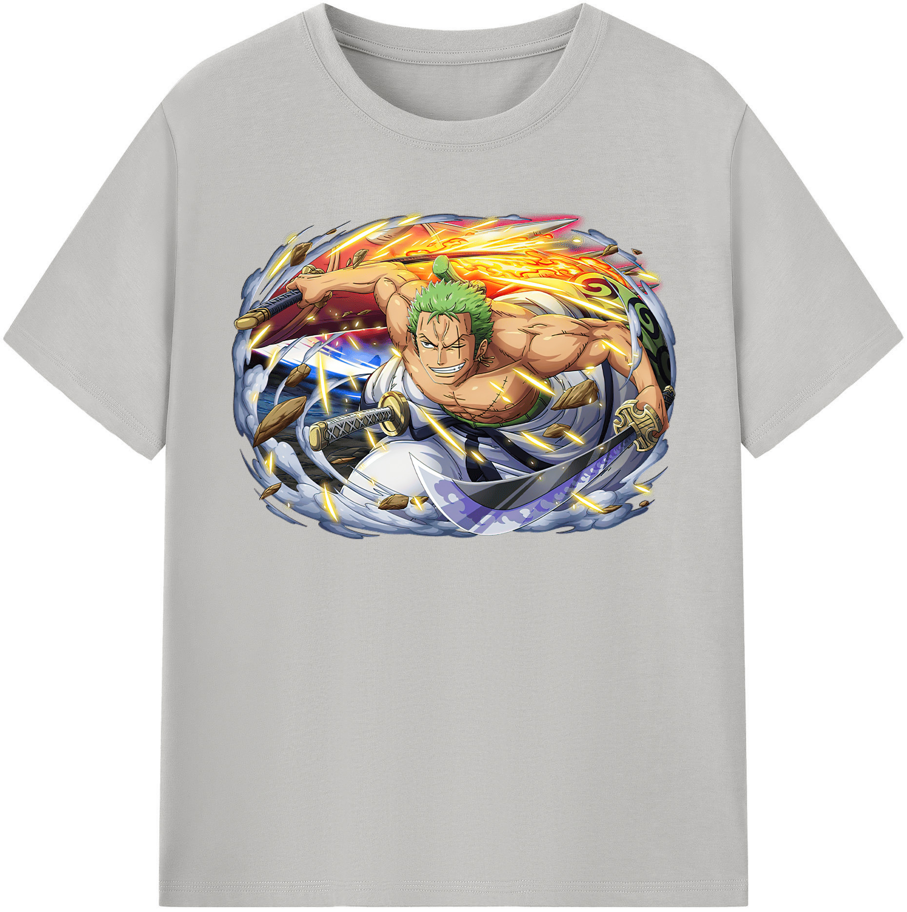 ワンピース ロロノア・ゾロ ONE PIECE Roronoa Zoro レディースカジュアルプリントTシャツ（綿100％）