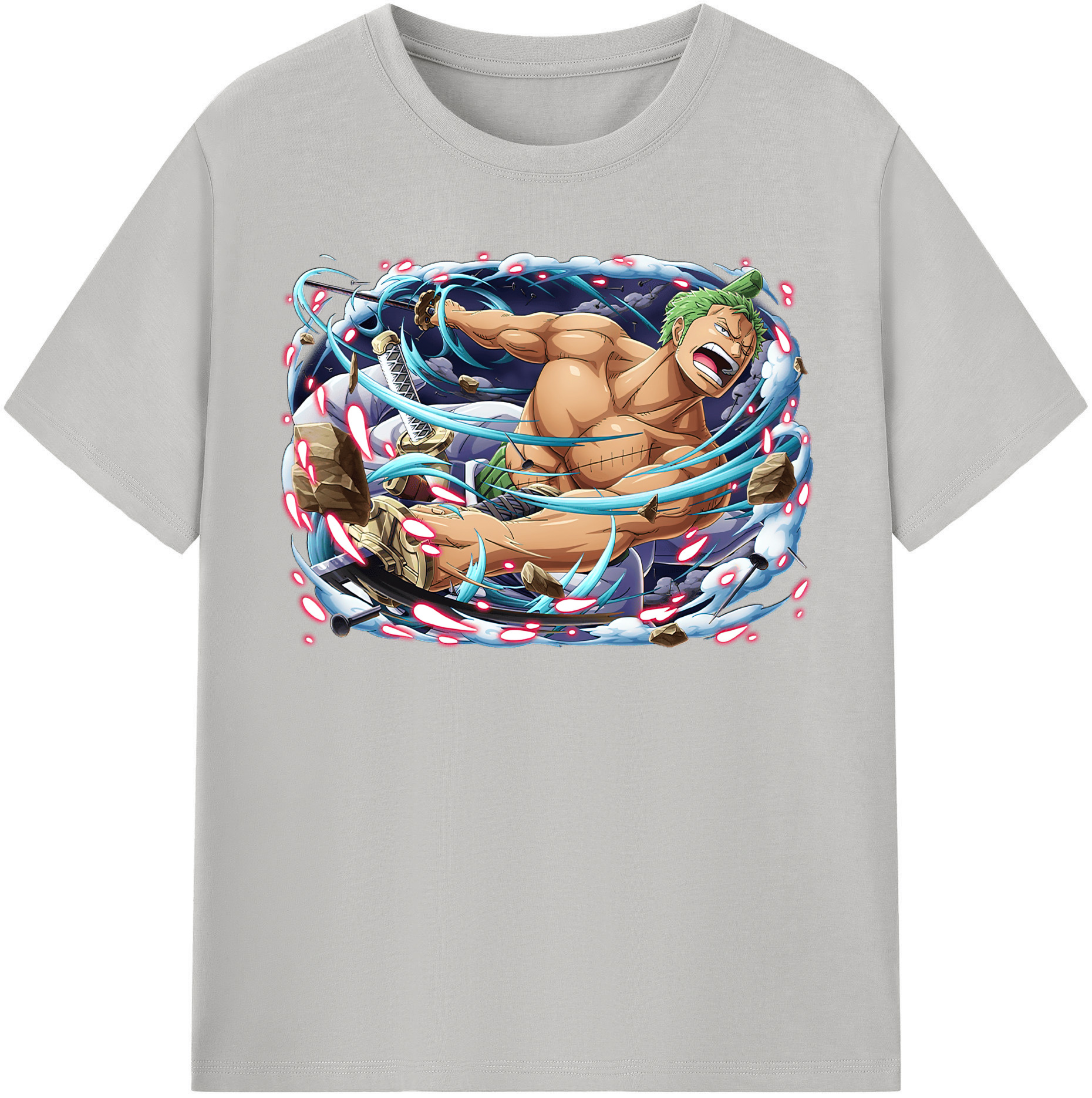 ワンピース ロロノア・ゾロ ONE PIECE Roronoa Zoro レディースカジュアルプリントTシャツ（綿100％）