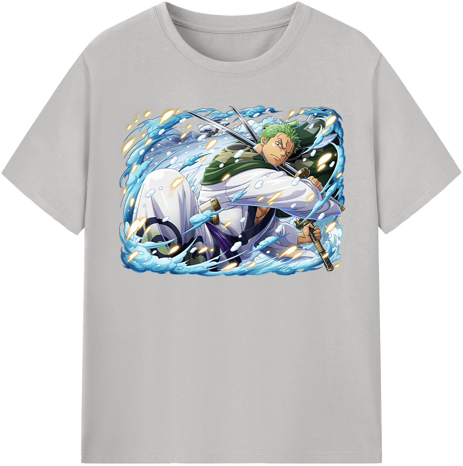ワンピース ロロノア・ゾロ ONE PIECE Roronoa Zoro レディースカジュアルプリントTシャツ（綿100％）