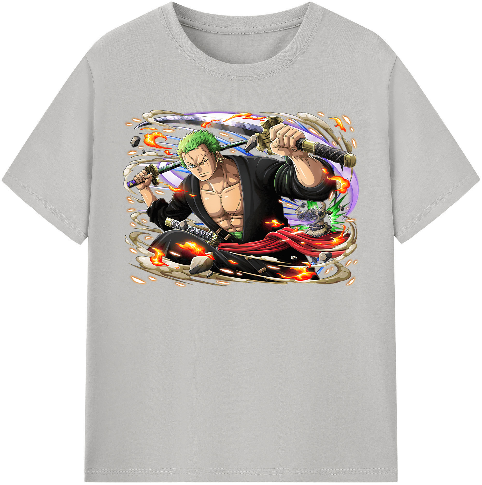 ワンピース ロロノア・ゾロ ONE PIECE Roronoa Zoro レディースカジュアルプリントTシャツ（綿100％）