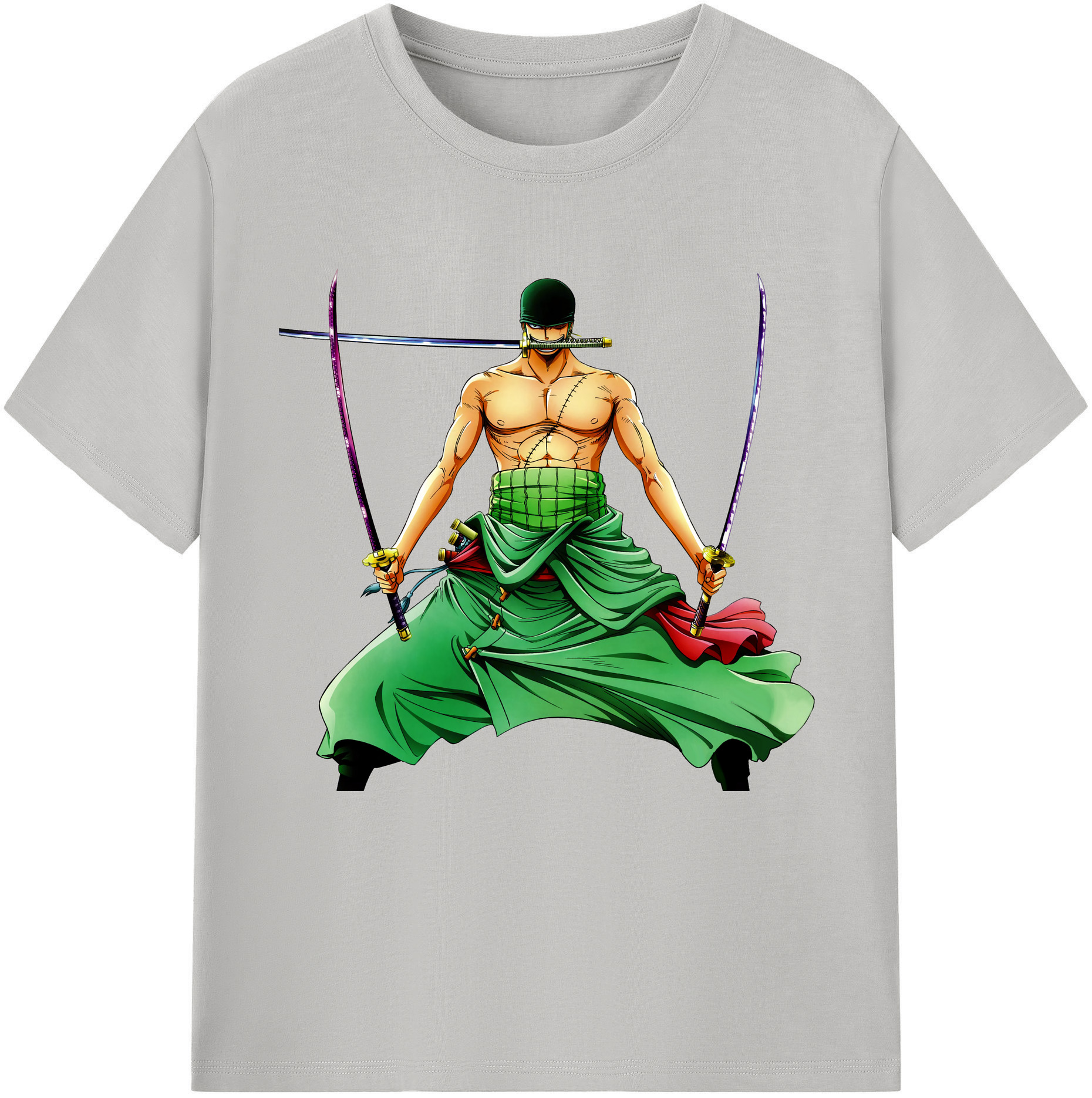 ワンピース ロロノア・ゾロ ONE PIECE Roronoa Zoro レディースカジュアルプリントTシャツ（綿100％）