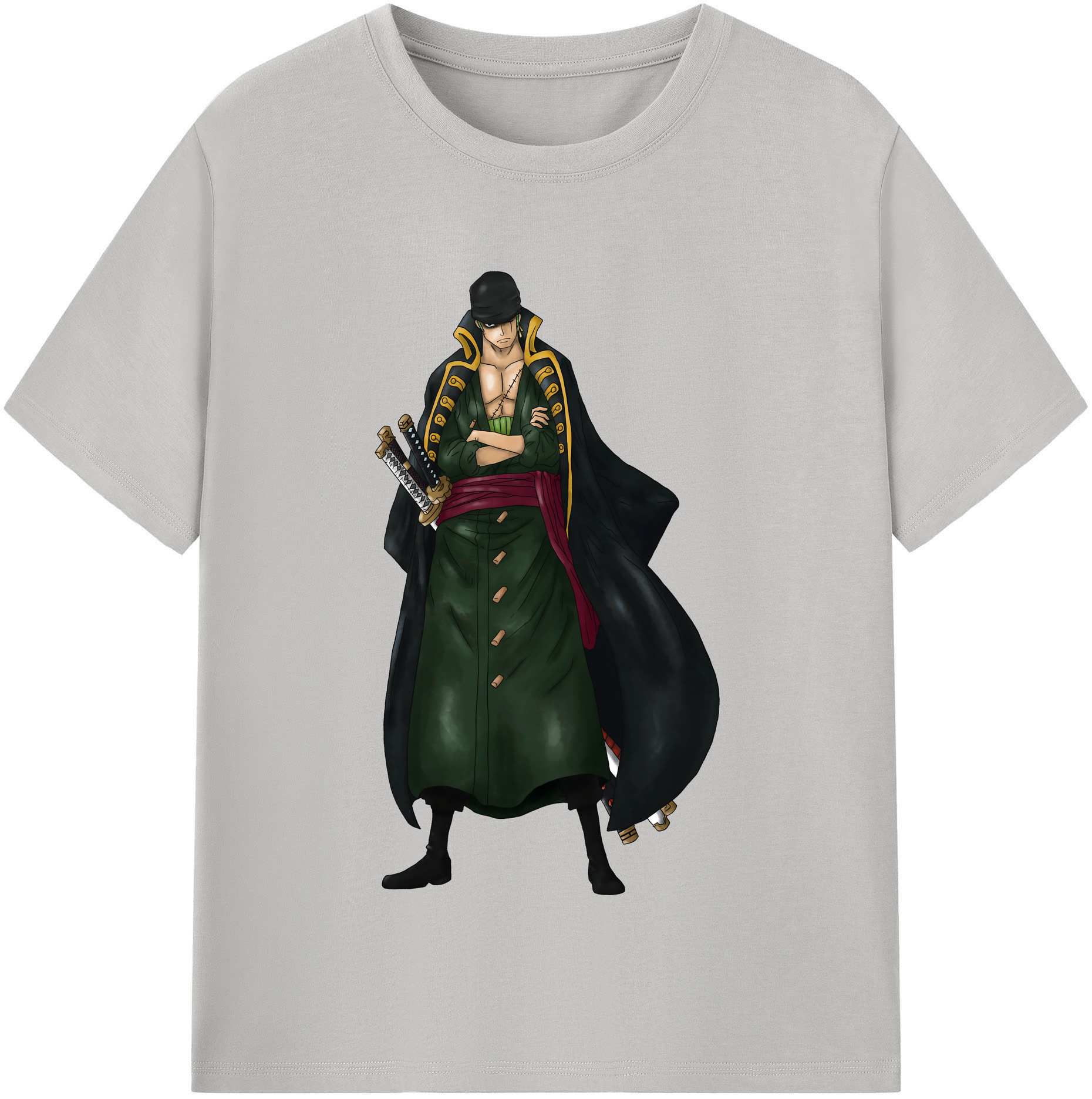 ワンピース ロロノア・ゾロ ONE PIECE Roronoa Zoro レディースカジュアルプリントTシャツ（綿100％）