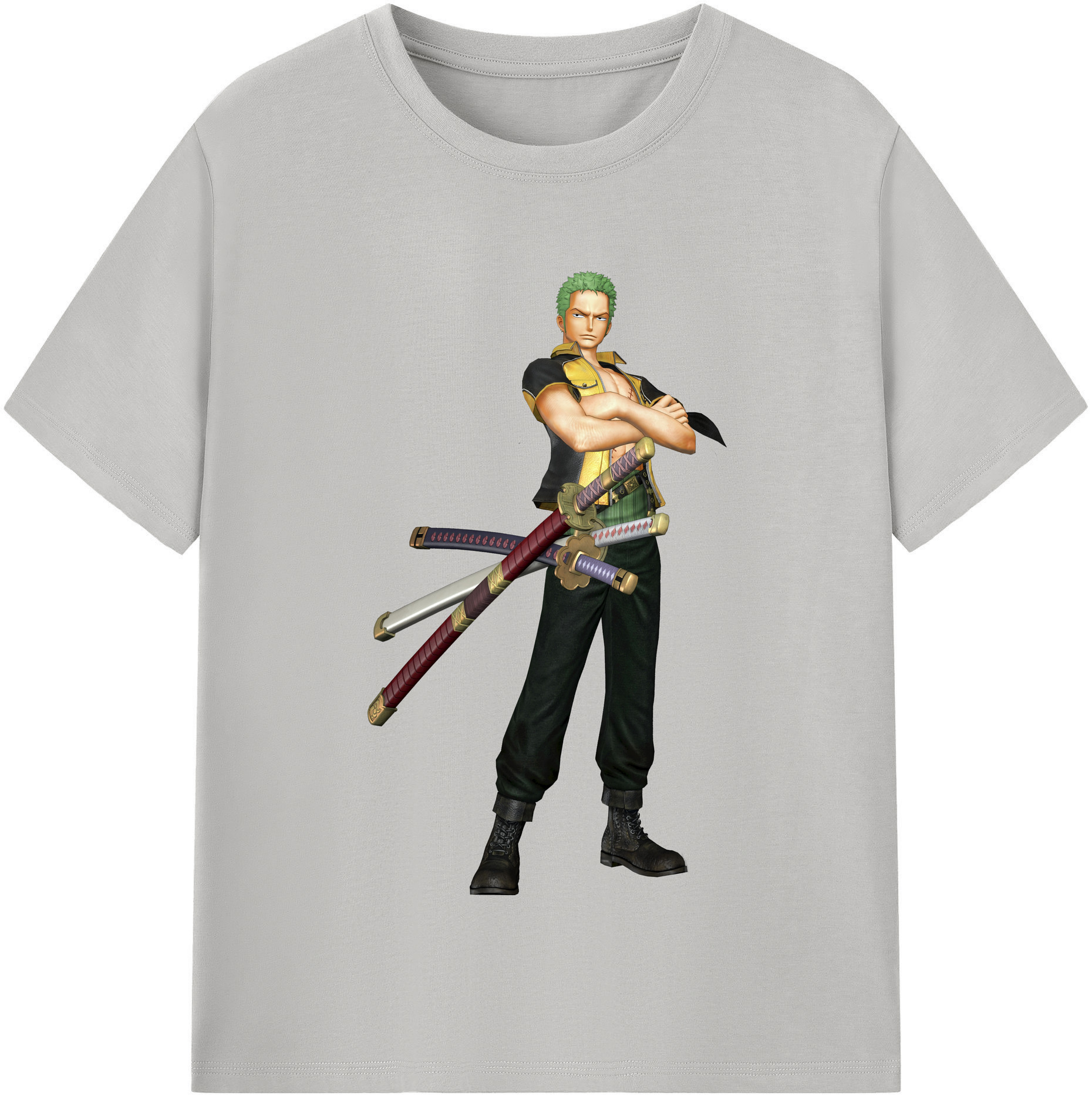 ワンピース ロロノア・ゾロ ONE PIECE Roronoa Zoro レディースカジュアルプリントTシャツ（綿100％）