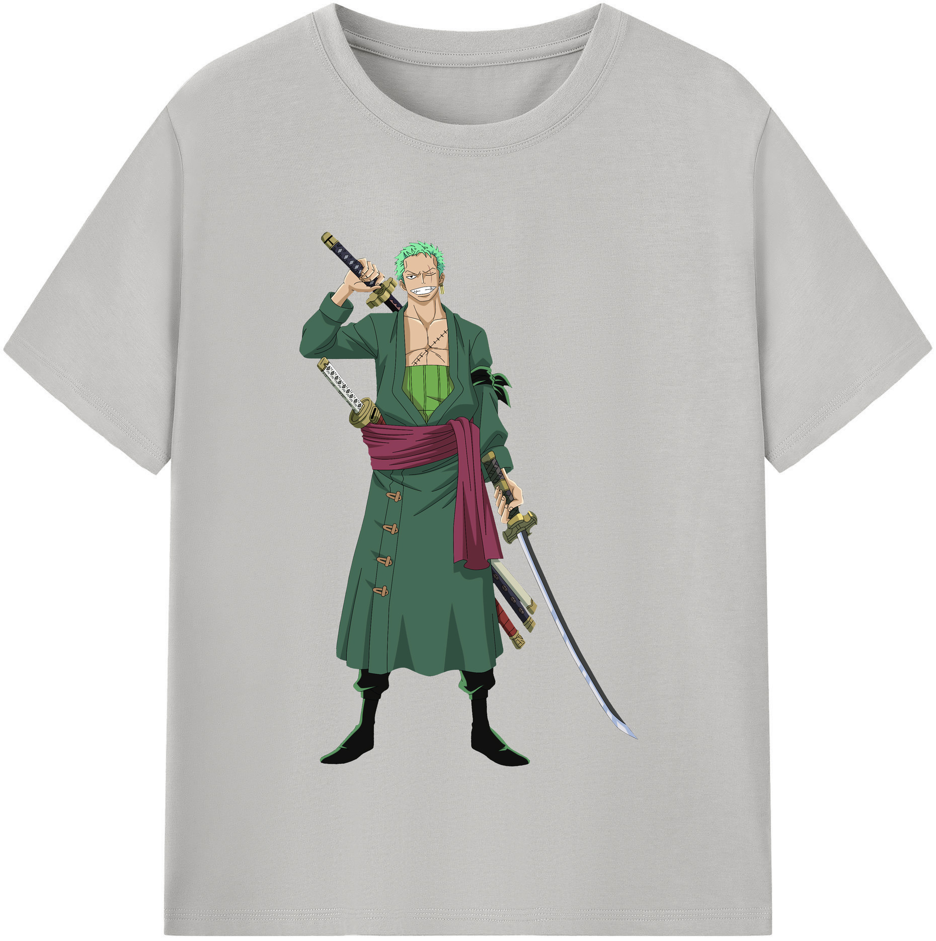 ワンピース ロロノア・ゾロ ONE PIECE Roronoa Zoro レディースカジュアルプリントTシャツ（綿100％）