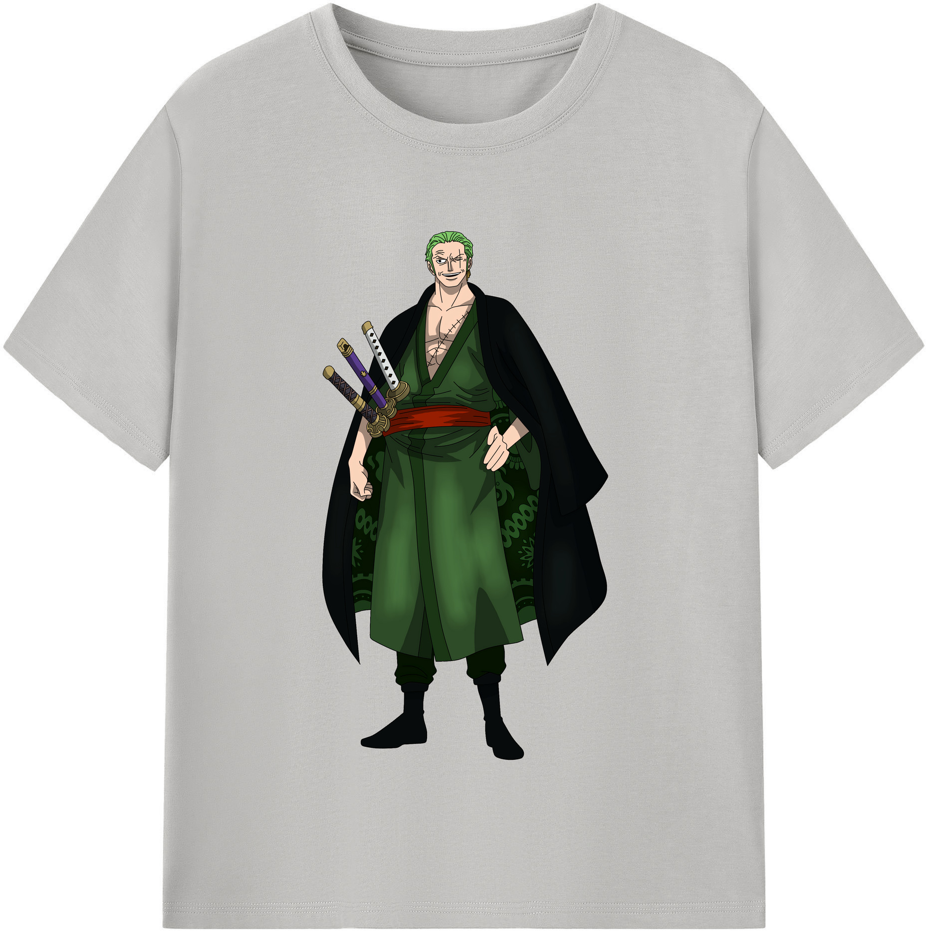 ワンピース ロロノア・ゾロ ONE PIECE Roronoa Zoro レディースカジュアルプリントTシャツ（綿100％）