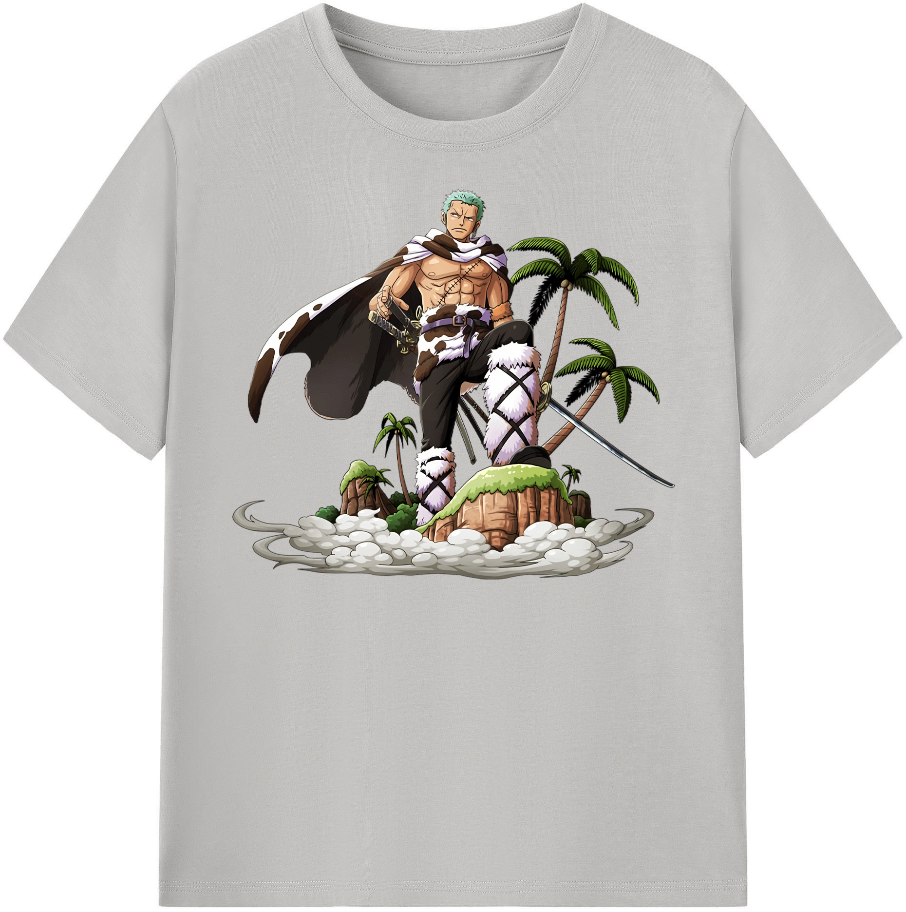 ワンピース ロロノア・ゾロ ONE PIECE Roronoa Zoro レディースカジュアルプリントTシャツ（綿100％）