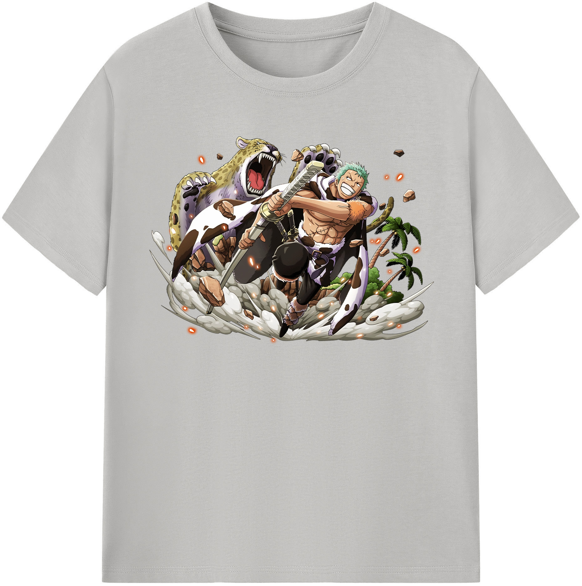 ワンピース ロロノア・ゾロ ONE PIECE Roronoa Zoro レディースカジュアルプリントTシャツ（綿100％）
