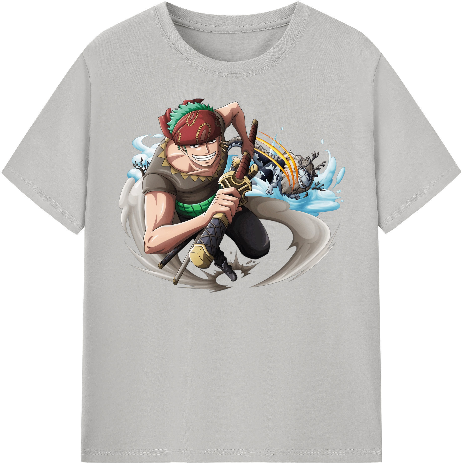 ワンピース ロロノア・ゾロ ONE PIECE Roronoa Zoro レディースカジュアルプリントTシャツ（綿100％）