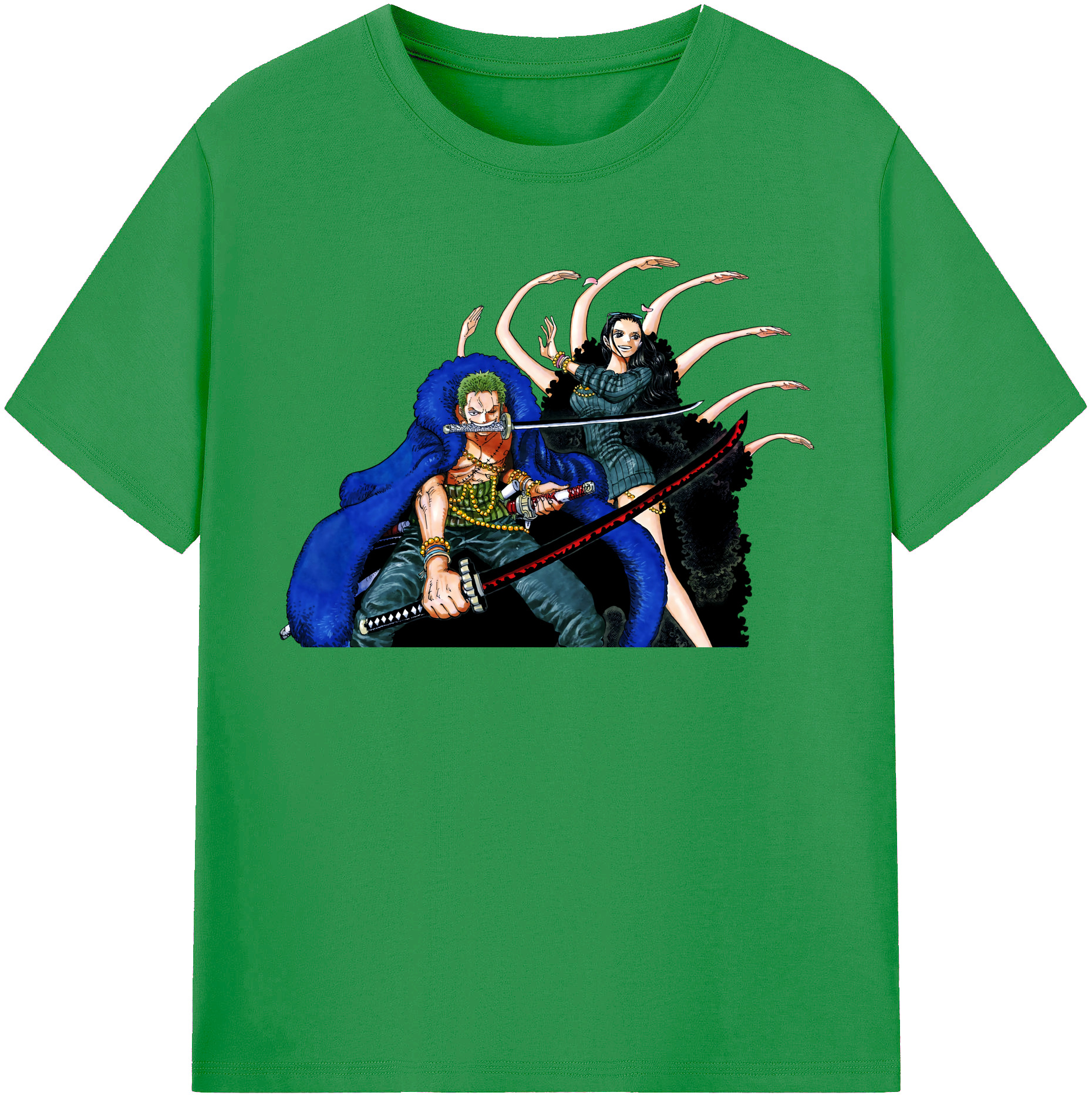 ワンピース ロロノア・ゾロ ONE PIECE Roronoa Zoro レディースカジュアルプリントTシャツ（綿100％）