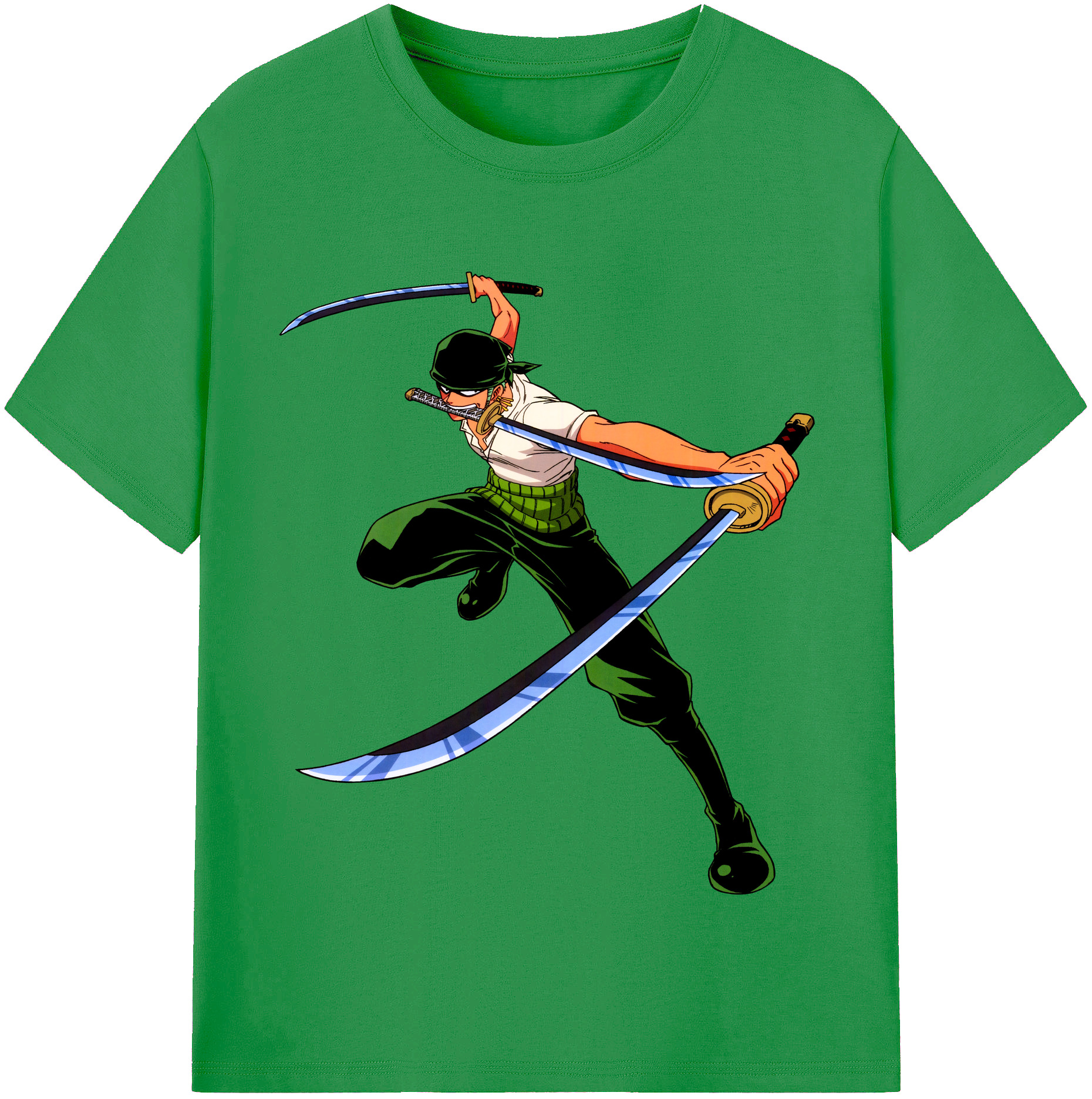 ワンピース ロロノア・ゾロ ONE PIECE Roronoa Zoro レディースカジュアルプリントTシャツ（綿100％）