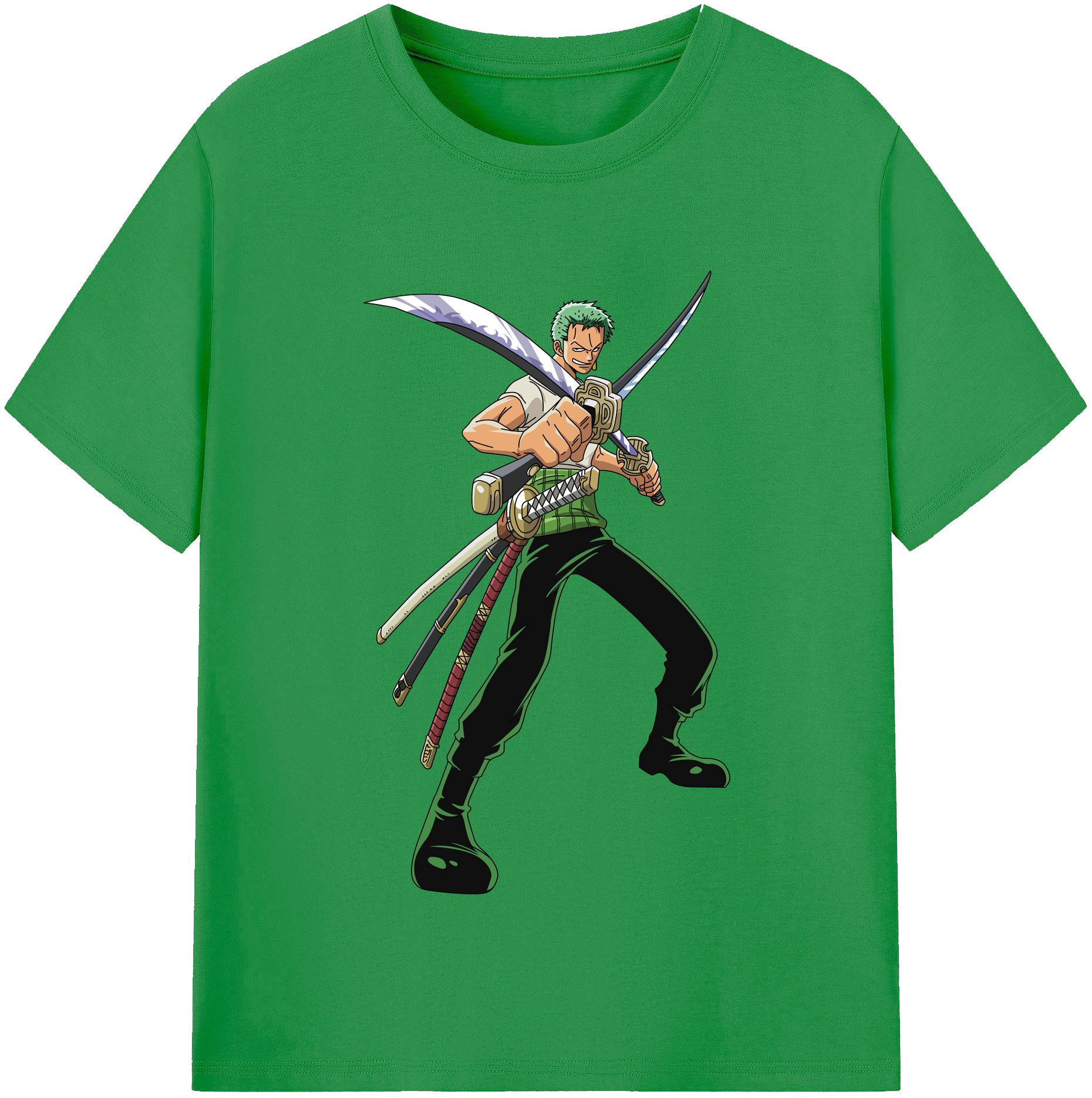 ワンピース ロロノア・ゾロ ONE PIECE Roronoa Zoro レディースカジュアルプリントTシャツ（綿100％）