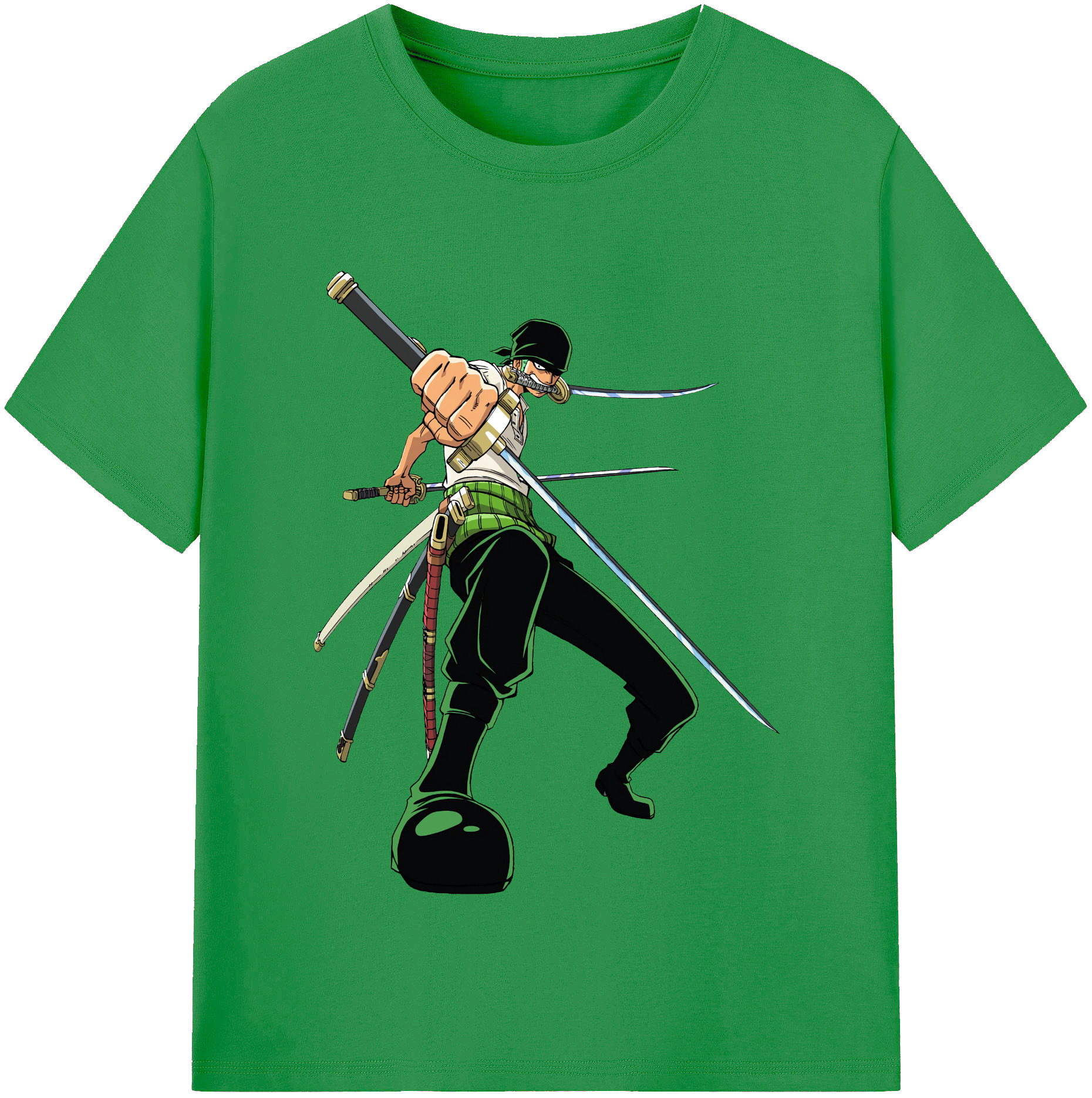 ワンピース ロロノア・ゾロ ONE PIECE Roronoa Zoro レディースカジュアルプリントTシャツ（綿100％）