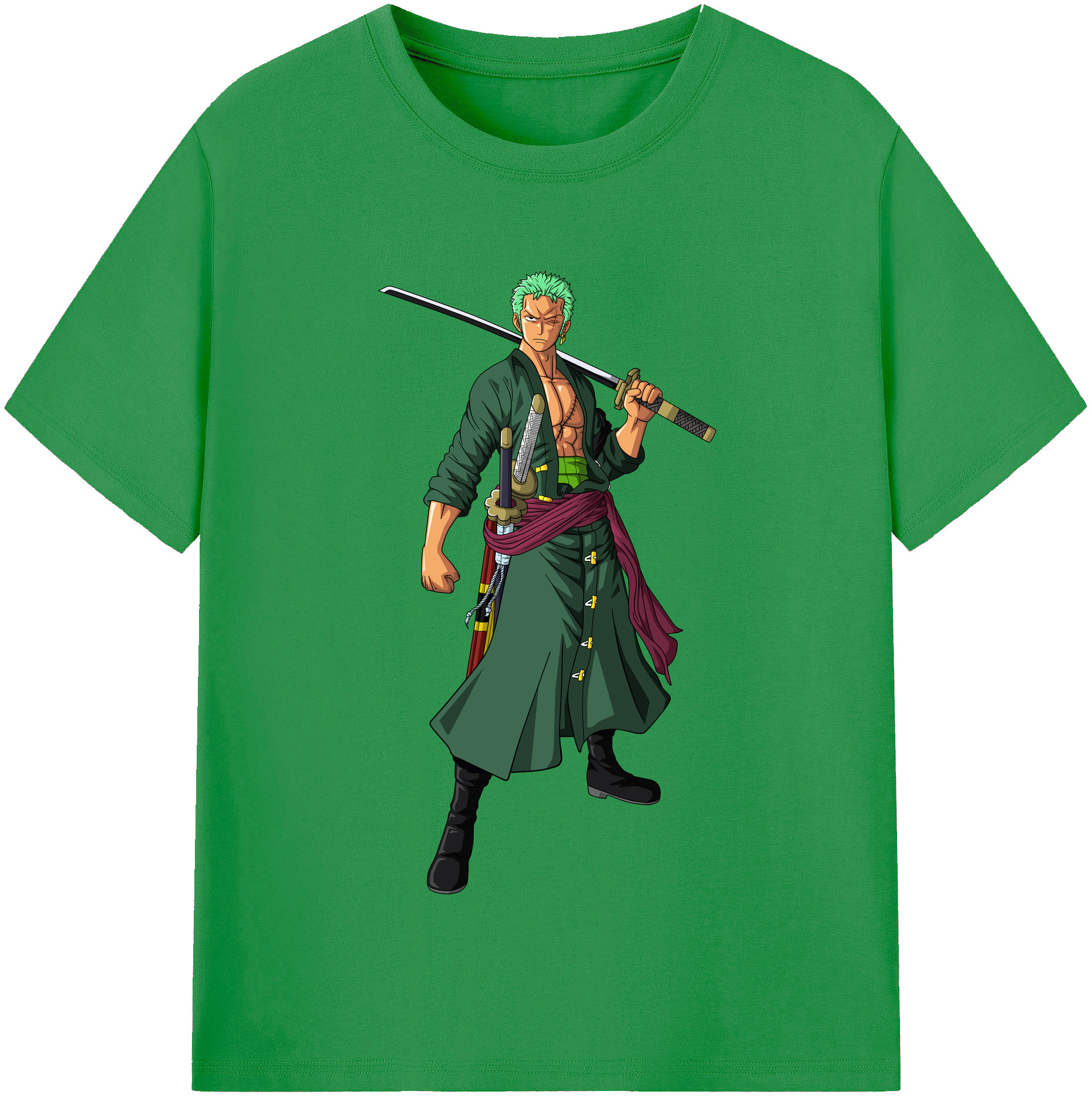 ワンピース ロロノア・ゾロ ONE PIECE Roronoa Zoro レディースカジュアルプリントTシャツ（綿100％）