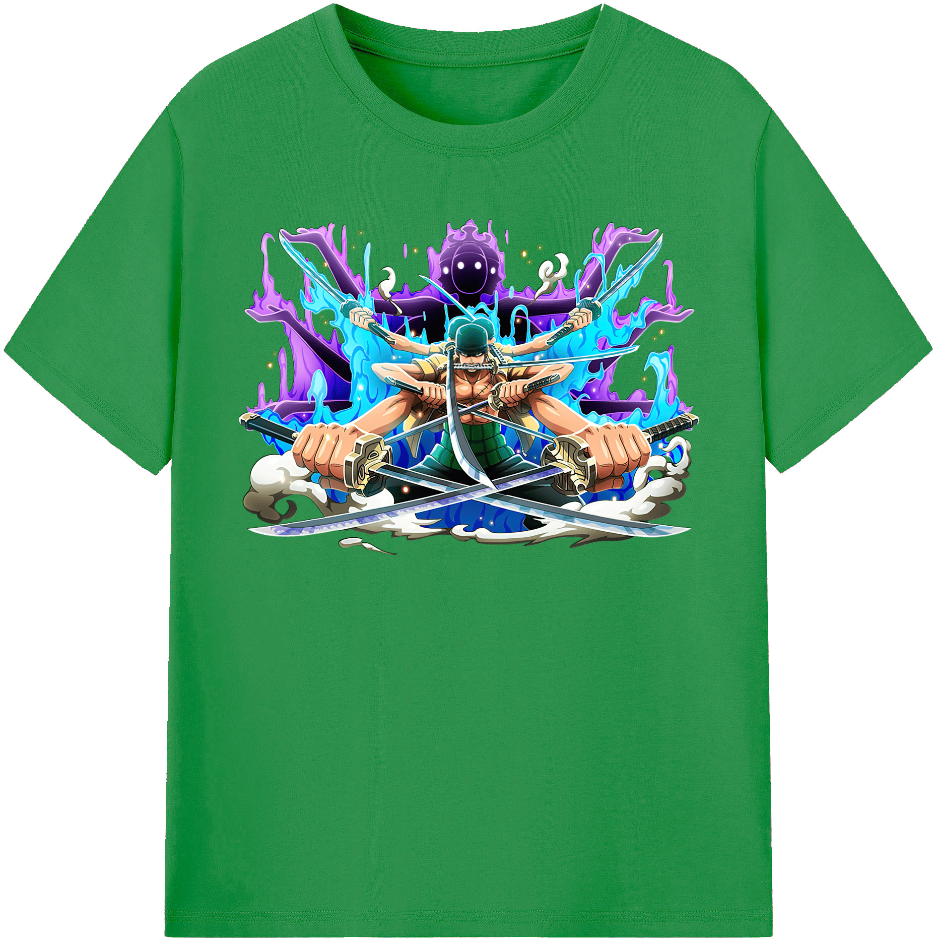 ワンピース ロロノア・ゾロ ONE PIECE Roronoa Zoro レディースカジュアルプリントTシャツ（綿100％）