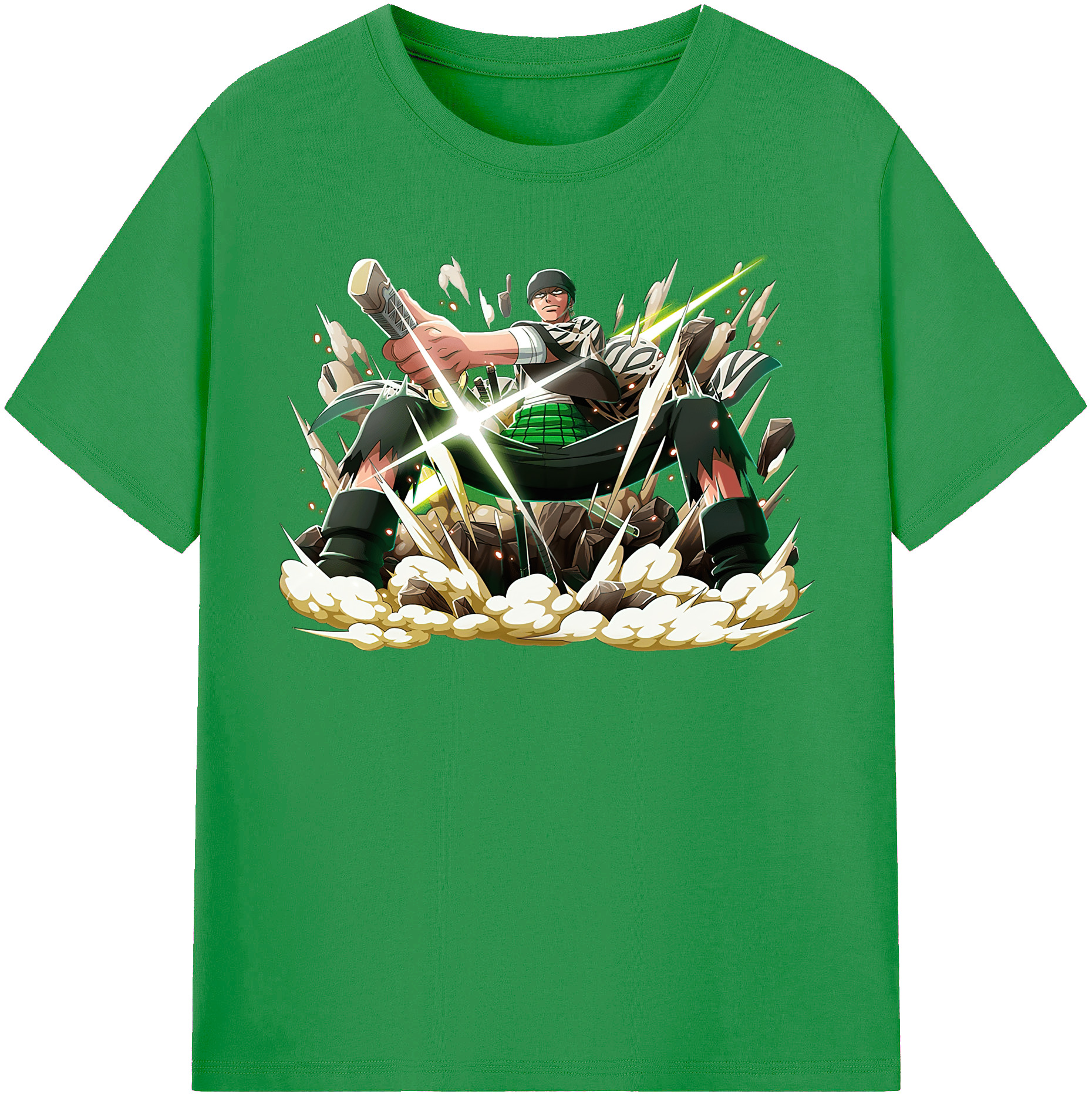 ワンピース ロロノア・ゾロ ONE PIECE Roronoa Zoro レディースカジュアルプリントTシャツ（綿100％）