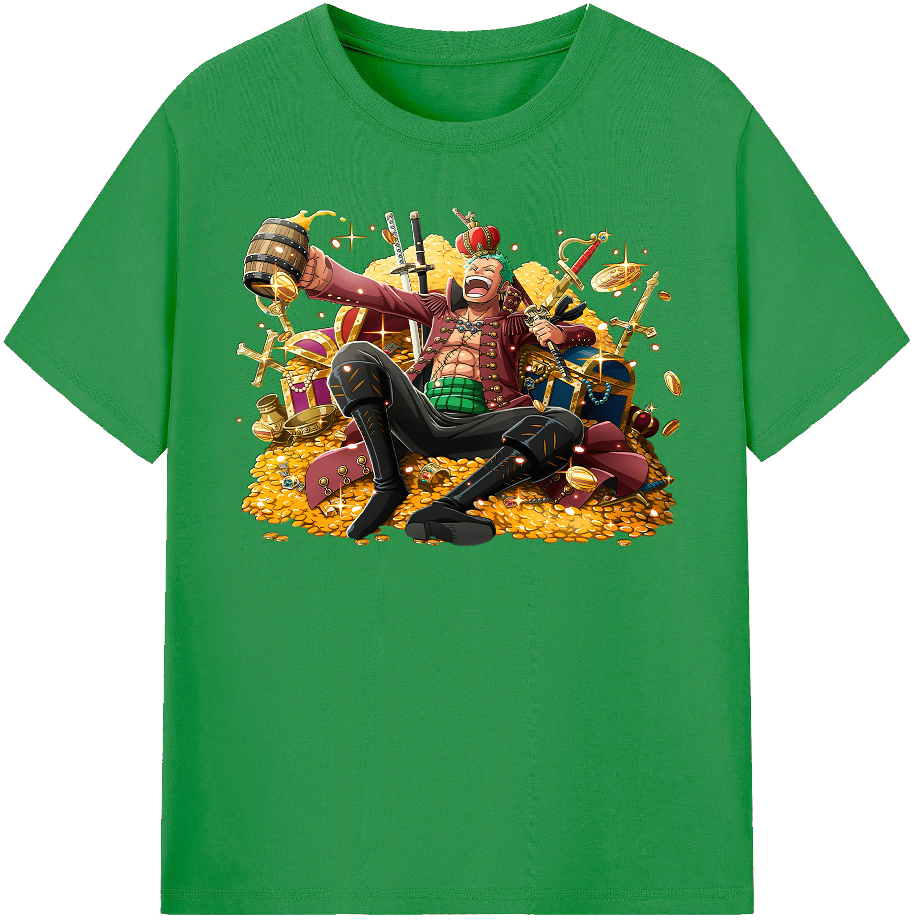 ワンピース ロロノア・ゾロ ONE PIECE Roronoa Zoro レディースカジュアルプリントTシャツ（綿100％）