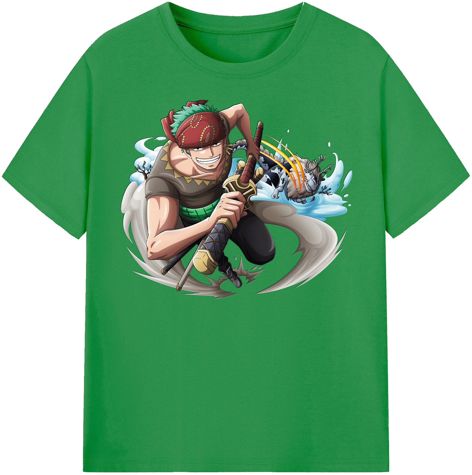 ワンピース ロロノア・ゾロ ONE PIECE Roronoa Zoro レディースカジュアルプリントTシャツ（綿100％）