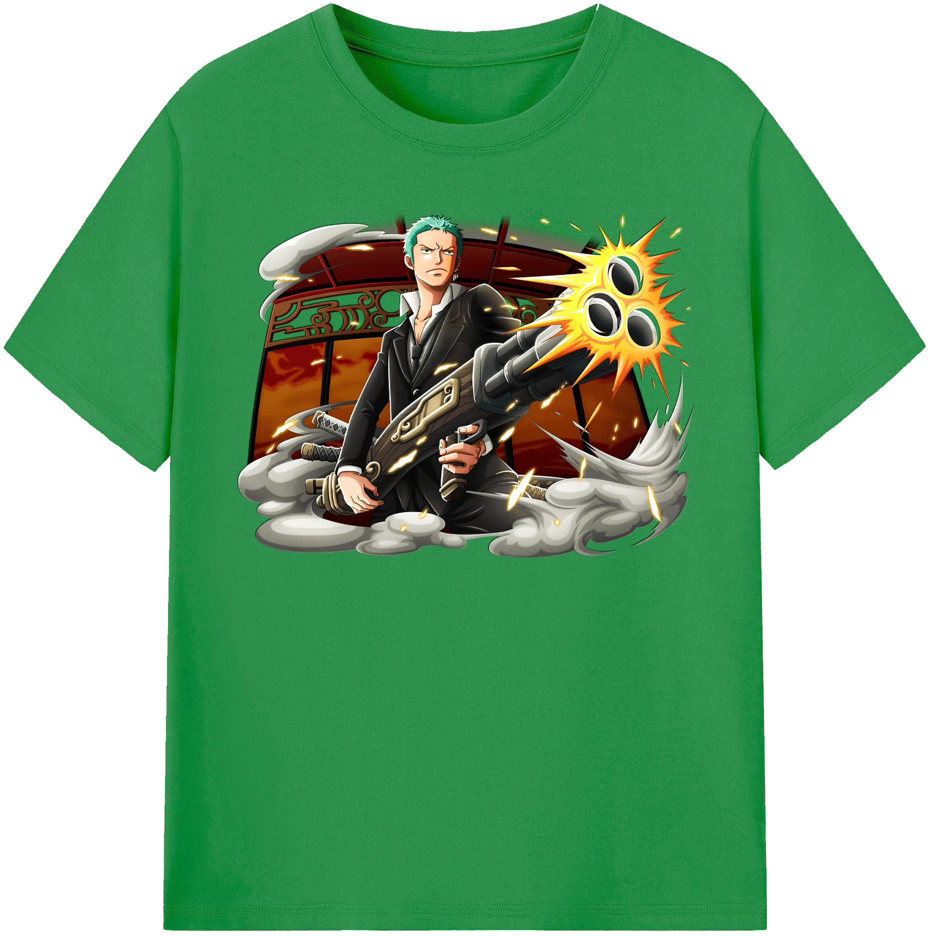 ワンピース ロロノア・ゾロ ONE PIECE Roronoa Zoro レディースカジュアルプリントTシャツ（綿100％）