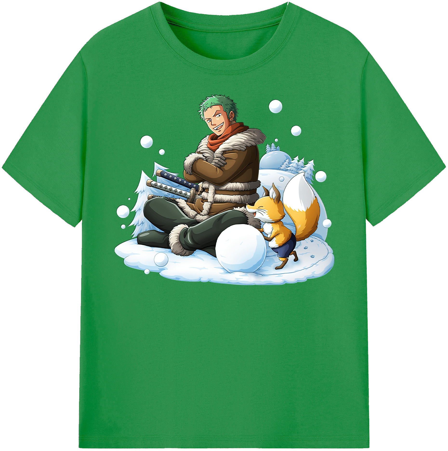 ワンピース ロロノア・ゾロ ONE PIECE Roronoa Zoro レディースカジュアルプリントTシャツ（綿100％）