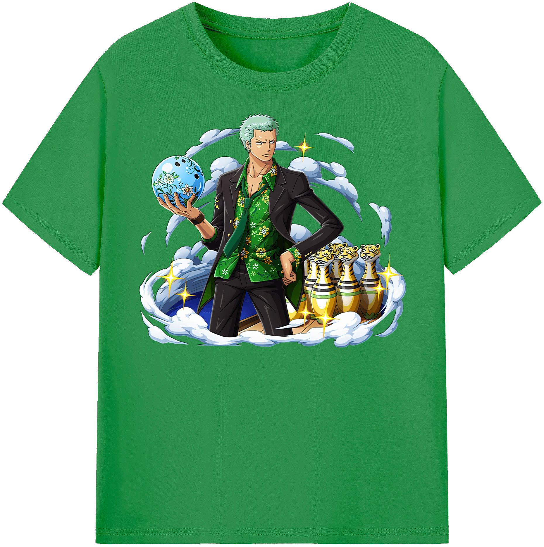 ワンピース ロロノア・ゾロ ONE PIECE Roronoa Zoro レディースカジュアルプリントTシャツ（綿100％）