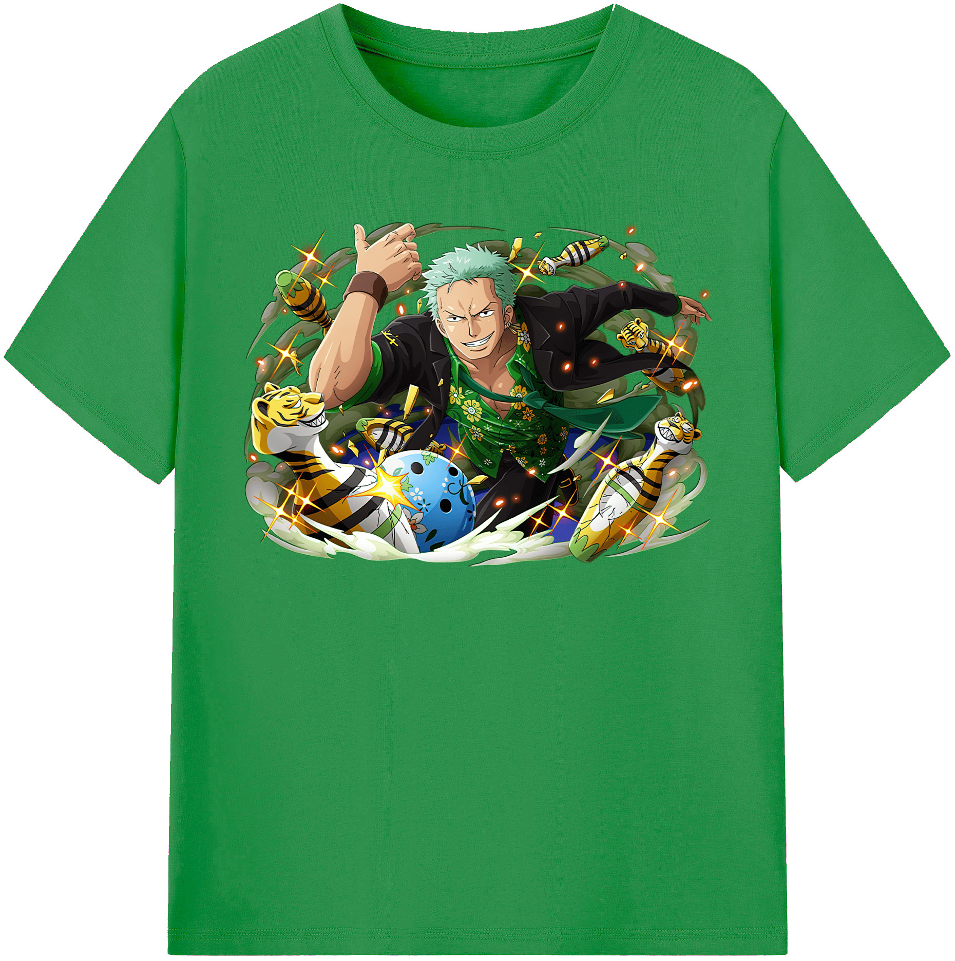 ワンピース ロロノア・ゾロ ONE PIECE Roronoa Zoro レディースカジュアルプリントTシャツ（綿100％）