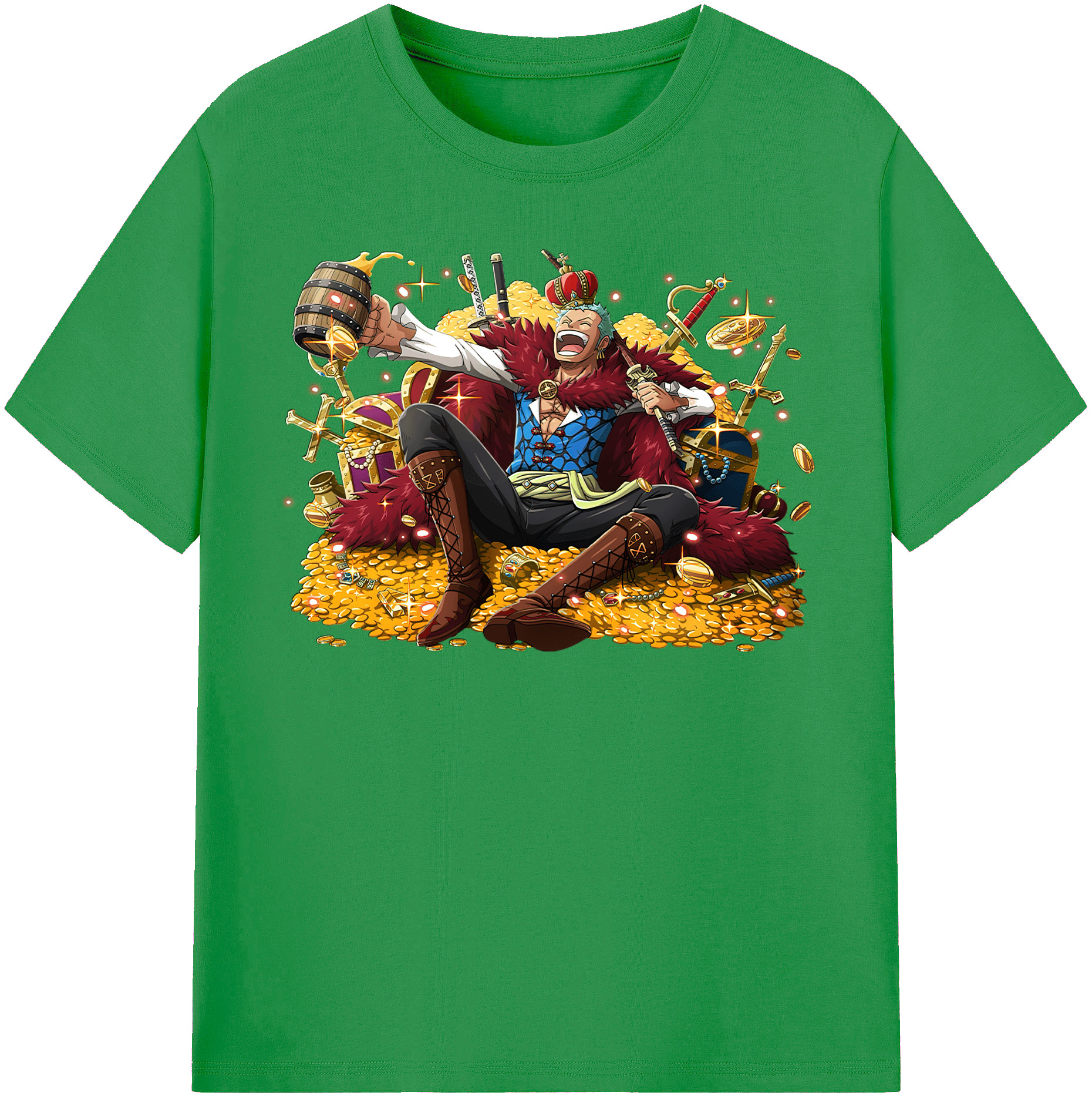 ワンピース ロロノア・ゾロ ONE PIECE Roronoa Zoro レディースカジュアルプリントTシャツ（綿100％）