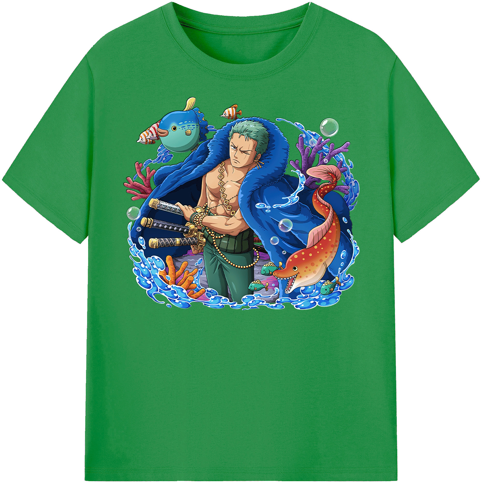 ワンピース ロロノア・ゾロ ONE PIECE Roronoa Zoro レディースカジュアルプリントTシャツ（綿100％）