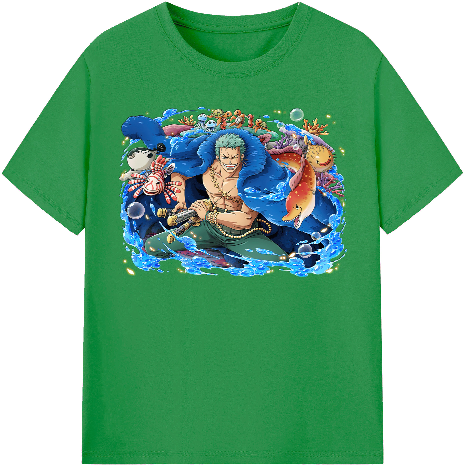 ワンピース ロロノア・ゾロ ONE PIECE Roronoa Zoro レディースカジュアルプリントTシャツ（綿100％）