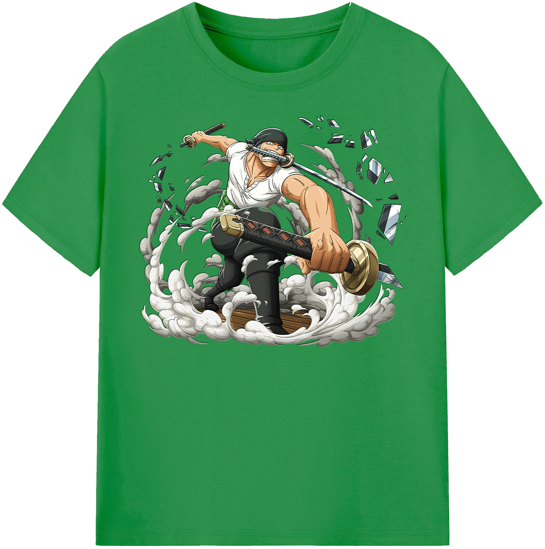 ワンピース ロロノア・ゾロ ONE PIECE Roronoa Zoro レディースカジュアルプリントTシャツ（綿100％）