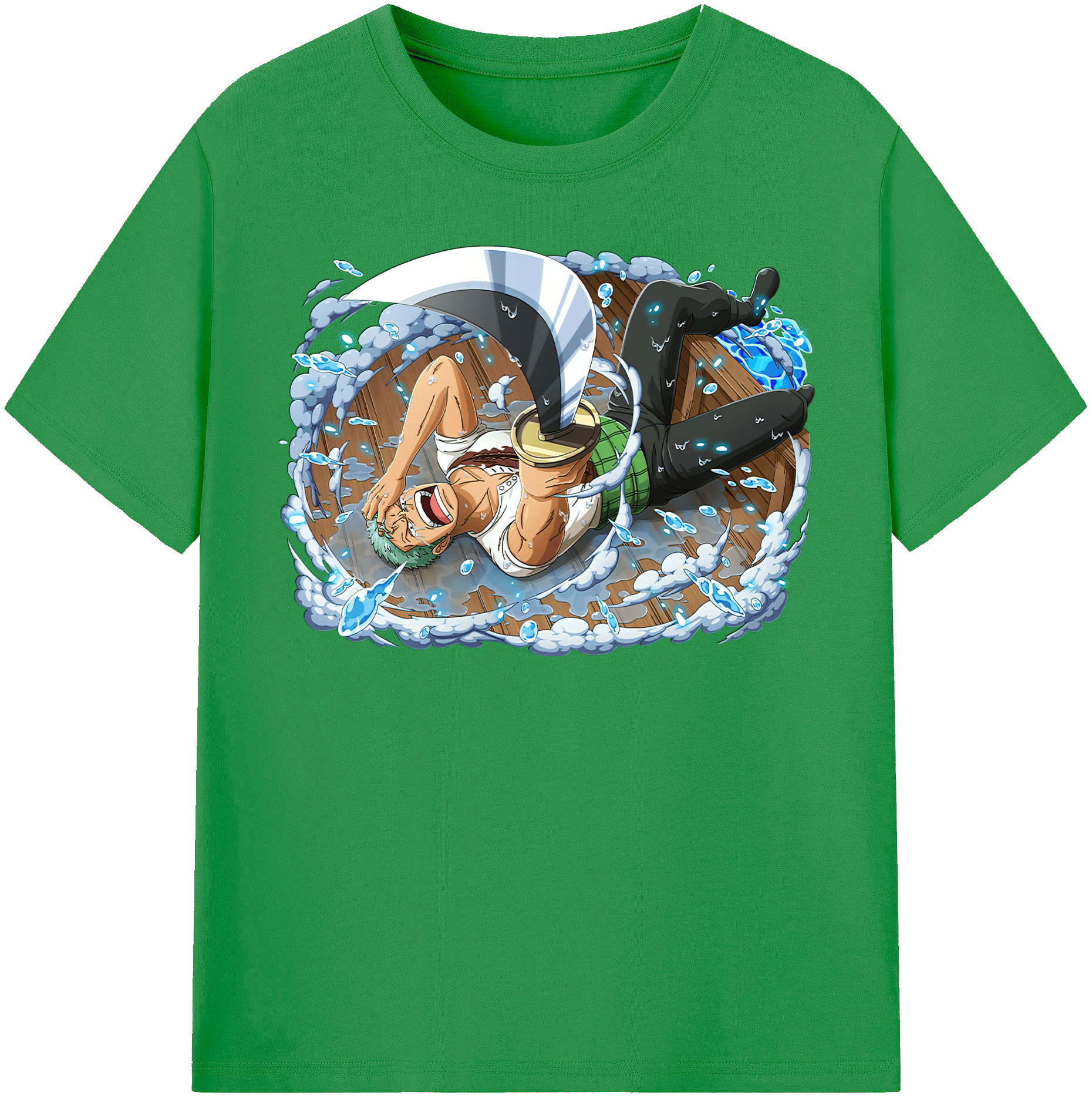 ワンピース ロロノア・ゾロ ONE PIECE Roronoa Zoro レディースカジュアルプリントTシャツ（綿100％）