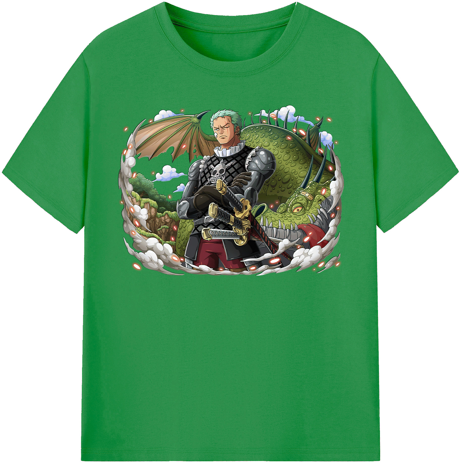 ワンピース ロロノア・ゾロ ONE PIECE Roronoa Zoro レディースカジュアルプリントTシャツ（綿100％）