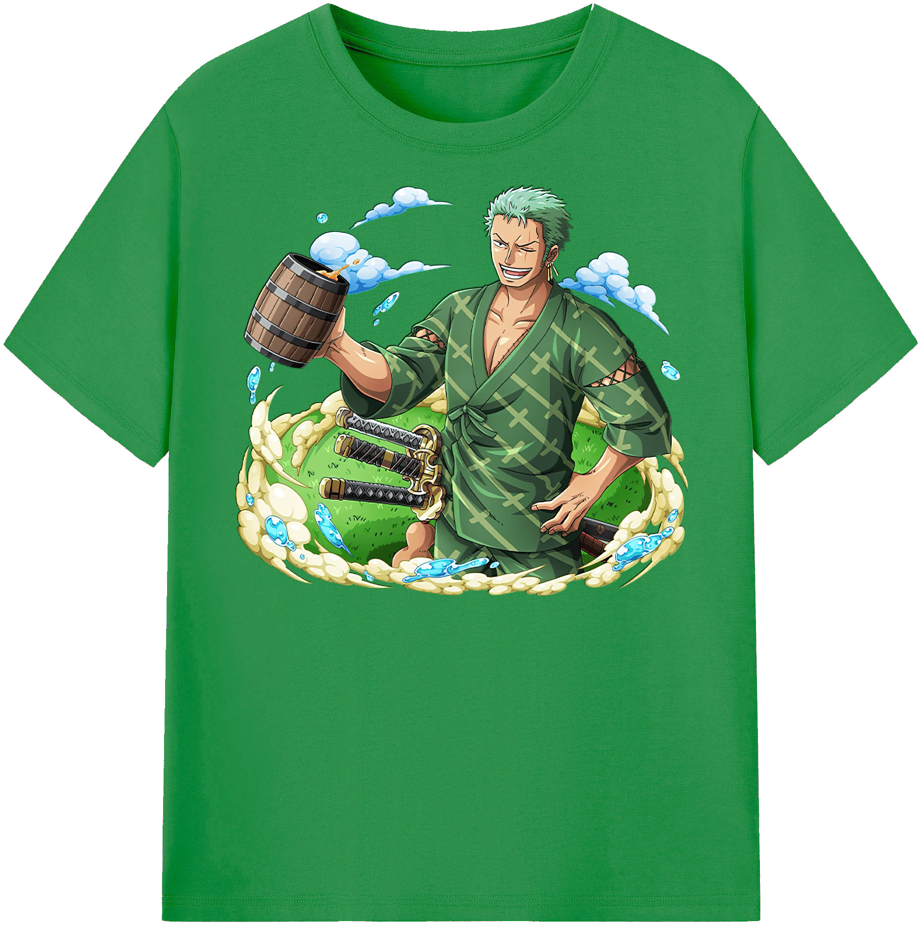 ワンピース ロロノア・ゾロ ONE PIECE Roronoa Zoro レディースカジュアルプリントTシャツ（綿100％）