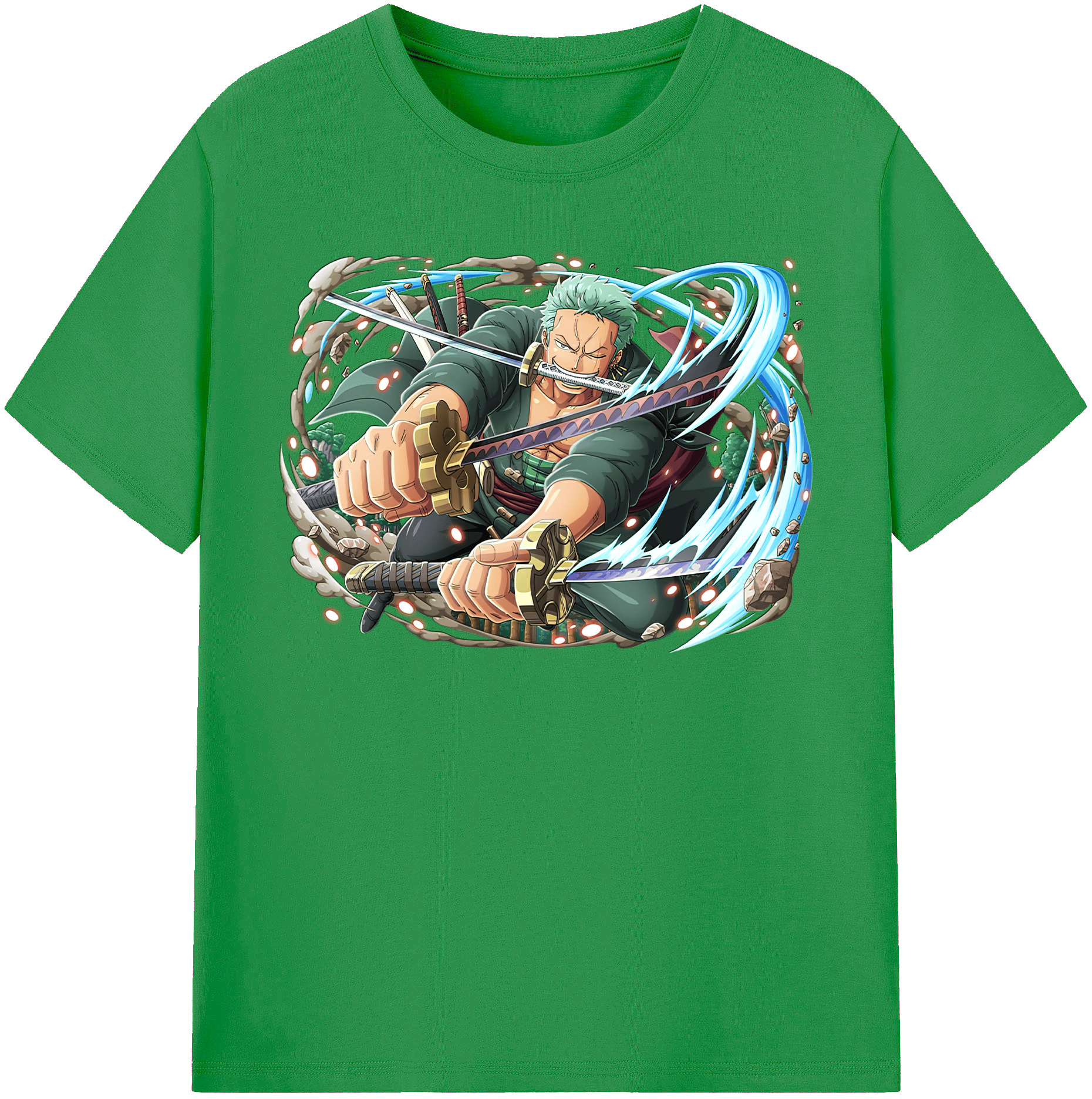 ワンピース ロロノア・ゾロ ONE PIECE Roronoa Zoro レディースカジュアルプリントTシャツ（綿100％）